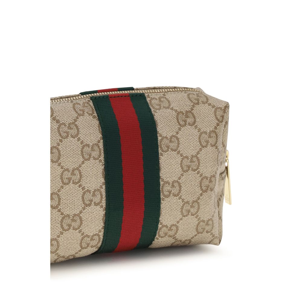Gucci Beige Canvas Medium GG Beauty Case