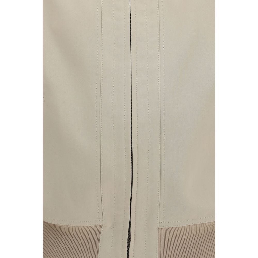 Gucci Beige Cotton Zip Bomber Jacket