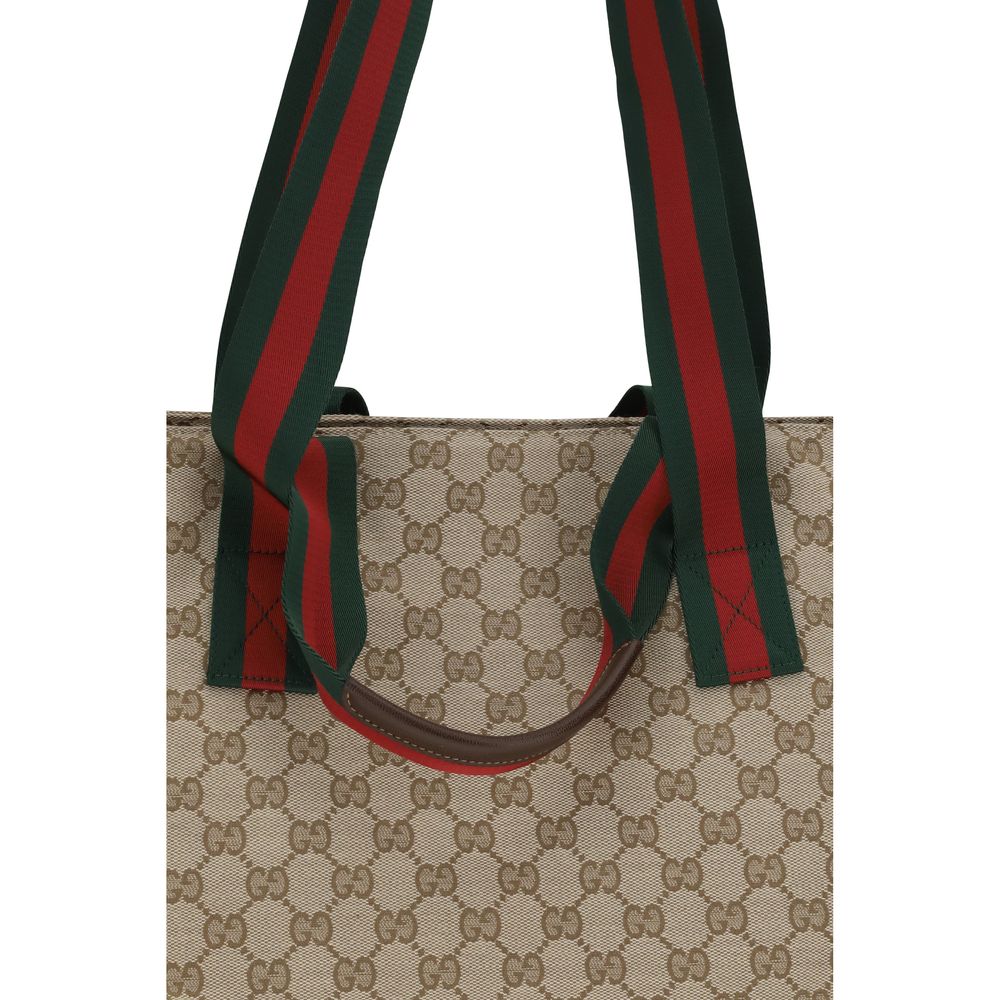 Gucci Beige Small GG Motif Tote Bag