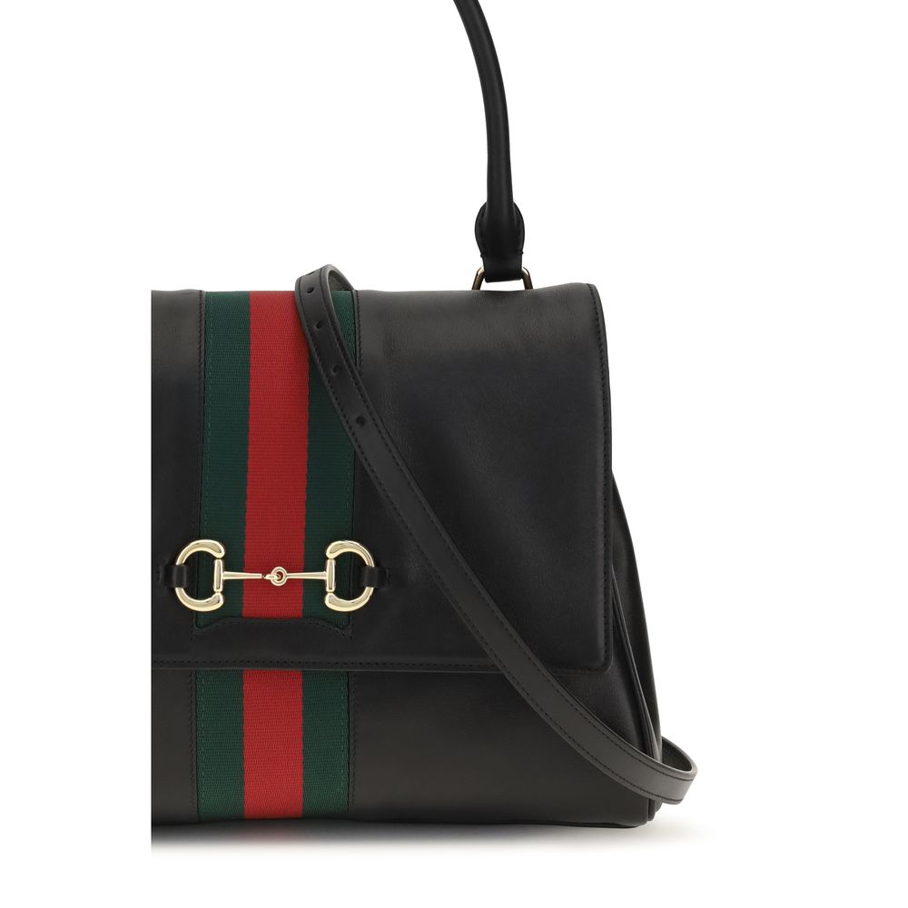 Gucci Black Calf Leather Medium Paparazzo Handbag