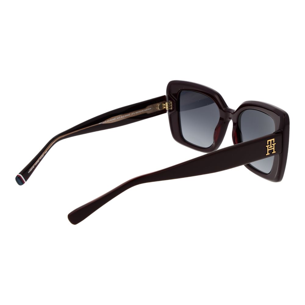 Tommy Hilfiger Women’s Sunglasses – Burgundy Frame, Grey Gradient Lenses