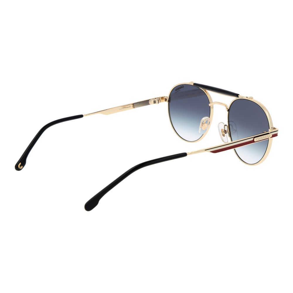 Carrera Gold Metal Sunglasses – Unisex Full-Rim Frame, Green Gradient Lenses