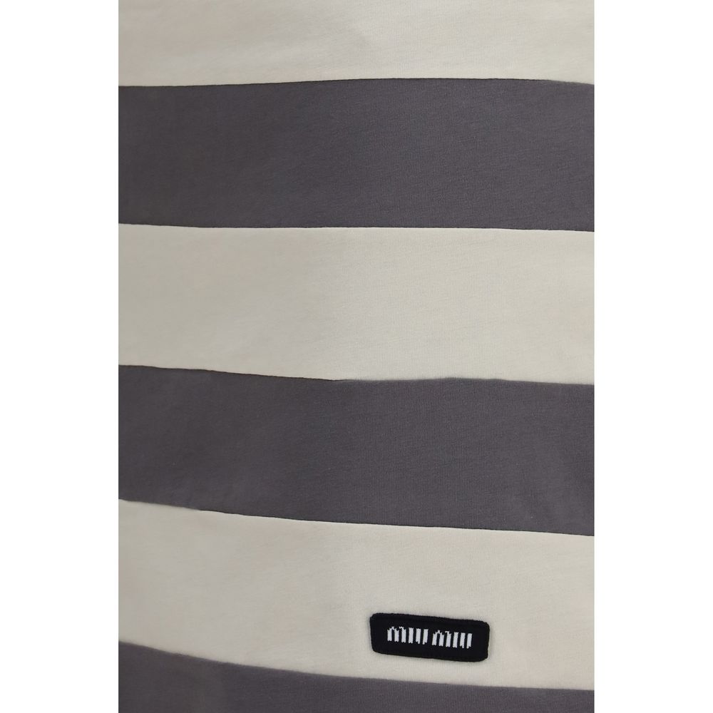 Miu Miu Multicolor Striped Cotton Mini Skirt