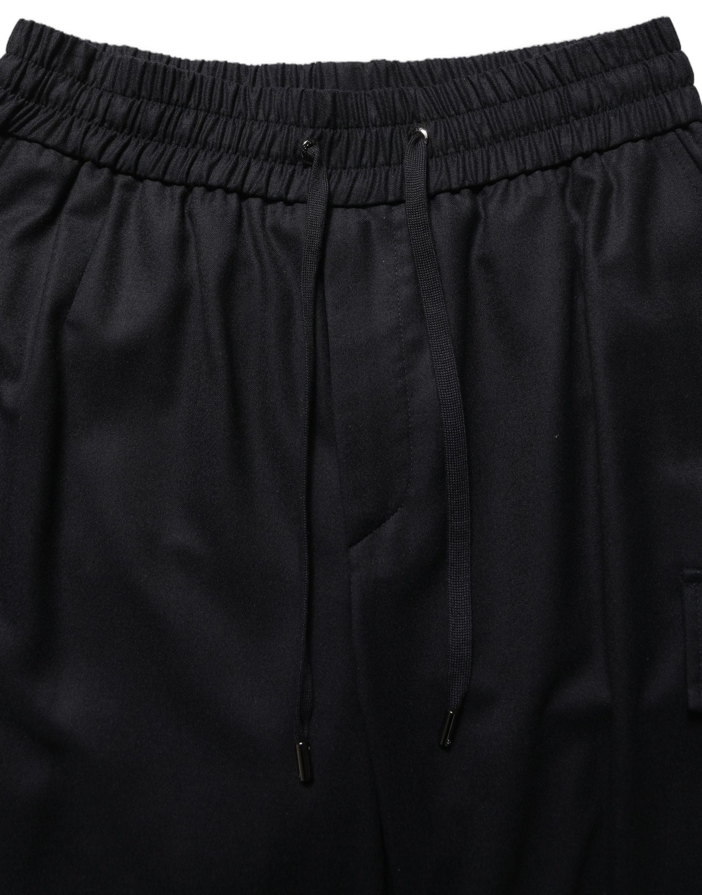 Dolce & Gabbana Black Mid Waist Cargo Jogger Sweatpants