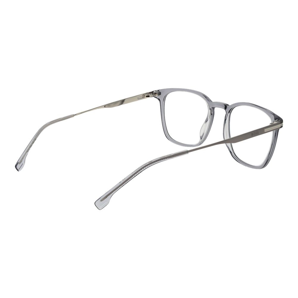 Hugo Boss Men’s Optical Glasses – Grey Square Frame, 52mm