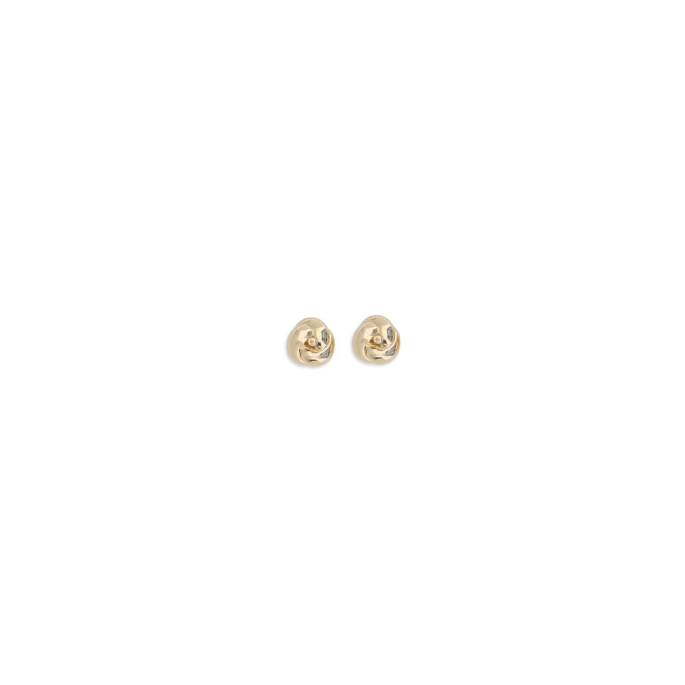 Self-Portrait Gold Brass Drop Earrings with Sculptural Knot