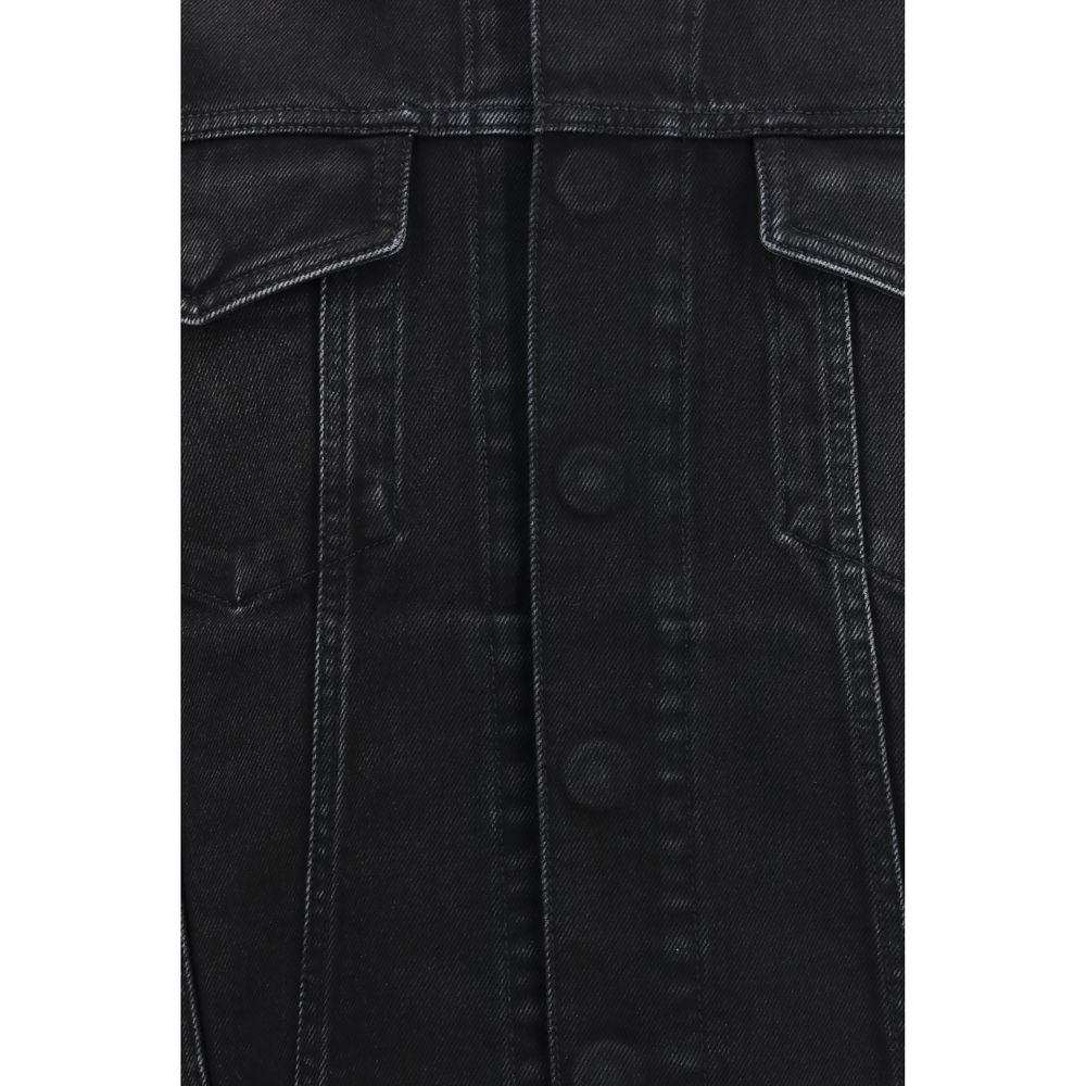 Gucci Washed Daak Grey/Charcoal Structured Trucker Denim Jacket