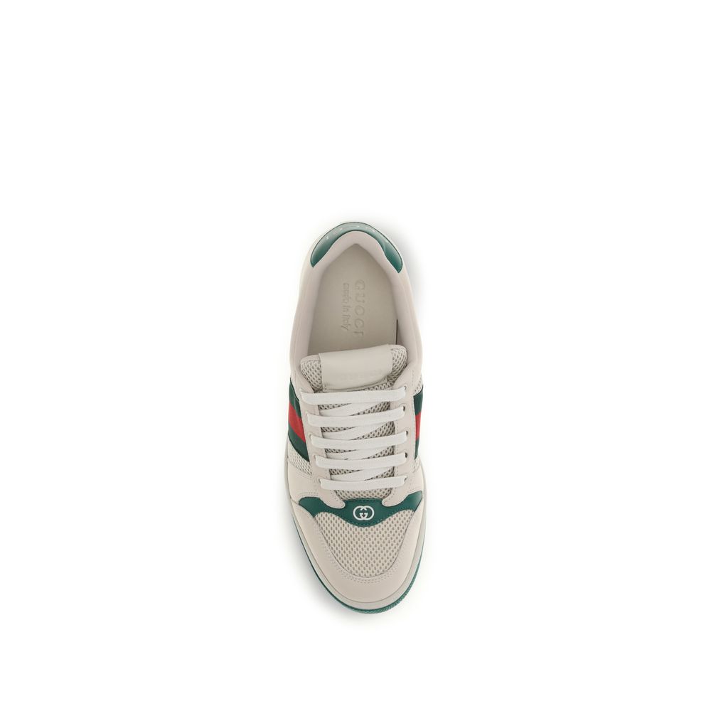 Gucci Beige Screener Low Top Sneakers