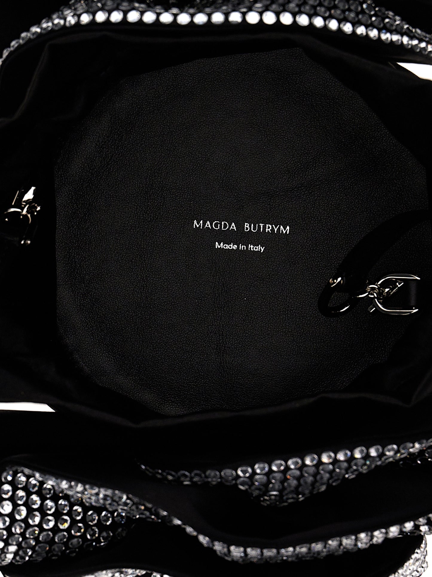 Magda Butrym Black Satin Crossbody Bag