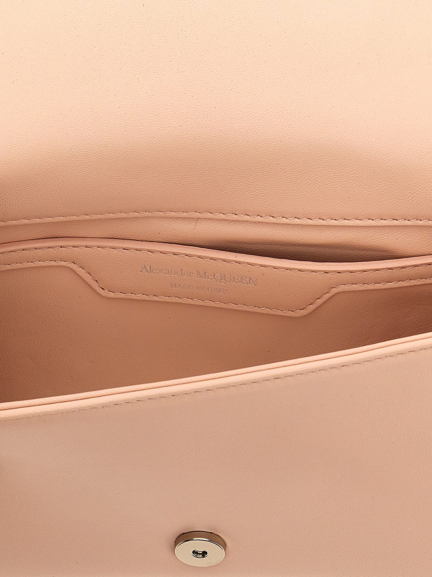 Alexander McQueen Beige Lamb Leather Crossbody Bag - The Mini Seal
