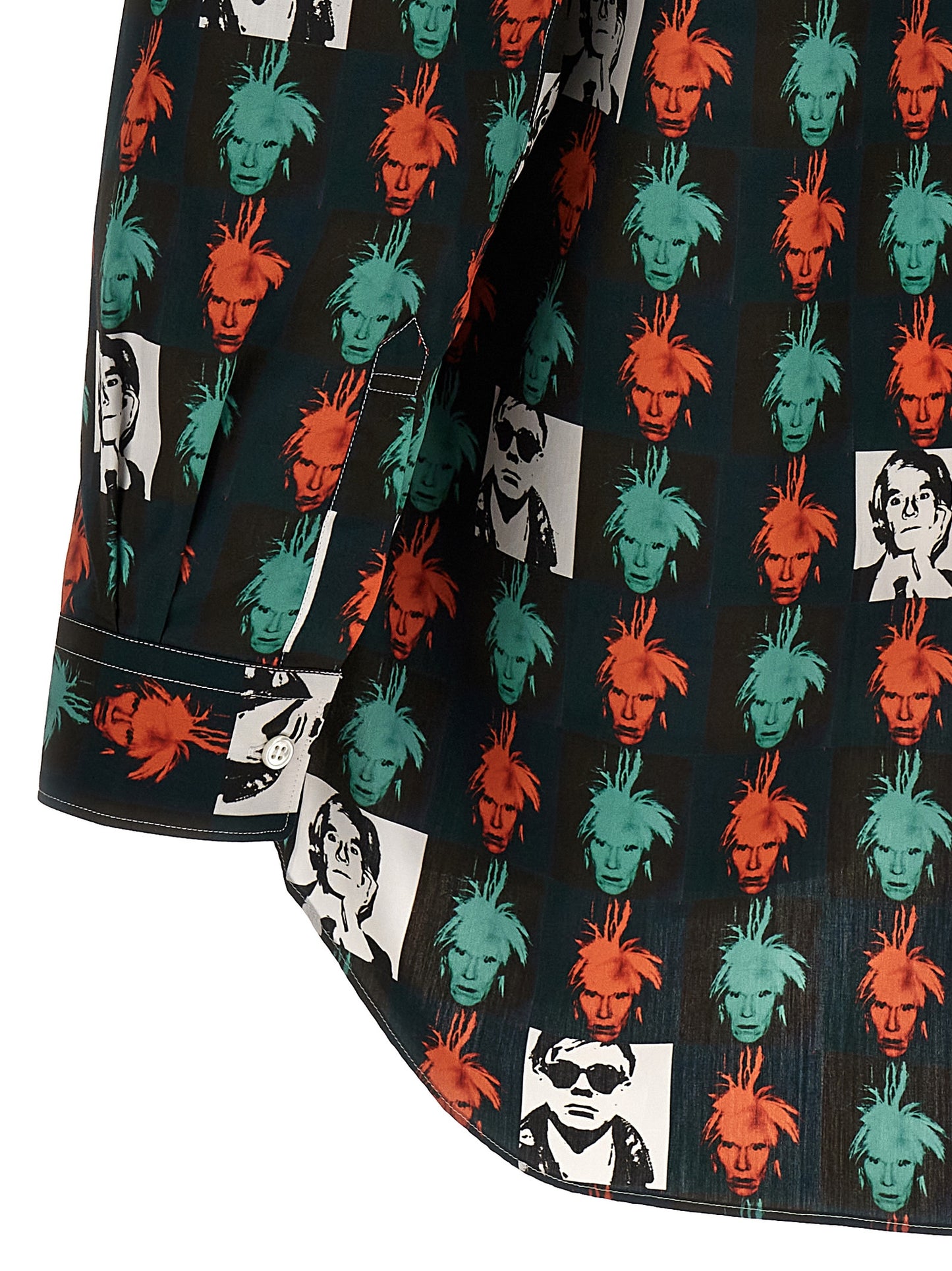 Comme Des Garçons Multicolor Cotton Blouse - Andy Warhol Print