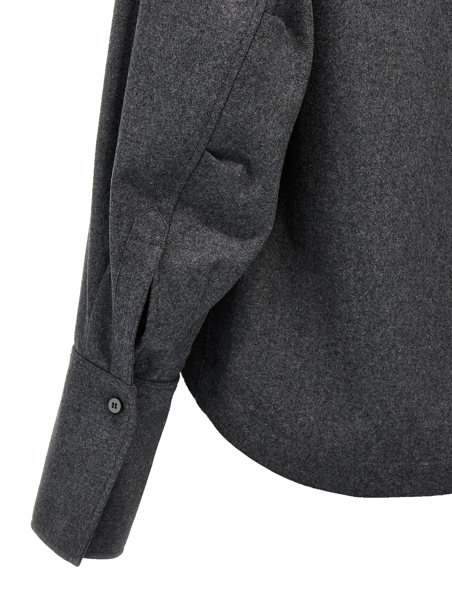The Attico Gray Wool Blouse - 'Eliza' Shirt