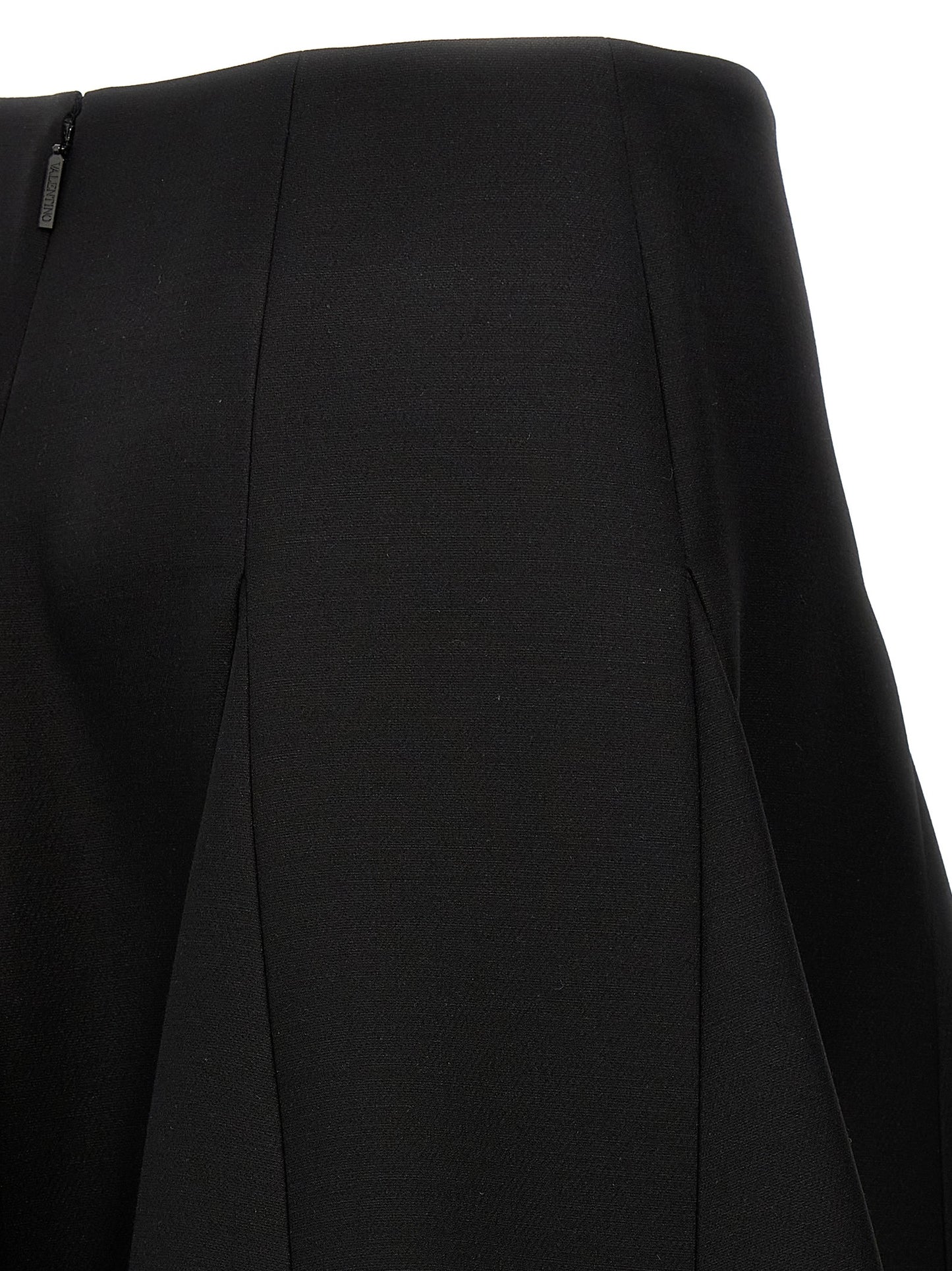 Valentino Garavani Black Virgin Wool Mini Skirt