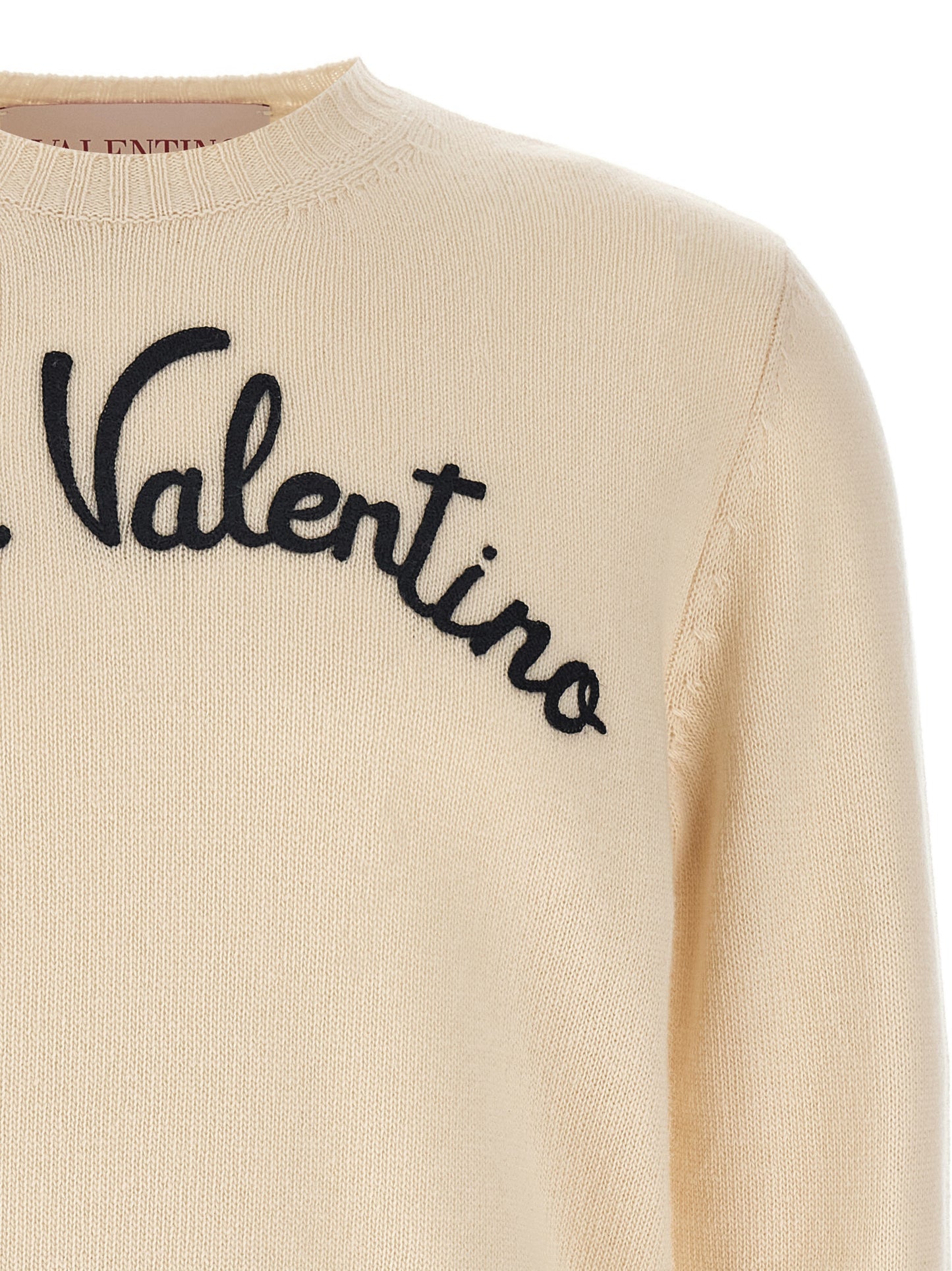 Valentino Garavani Beige Virgin Wool Cardigan - XL