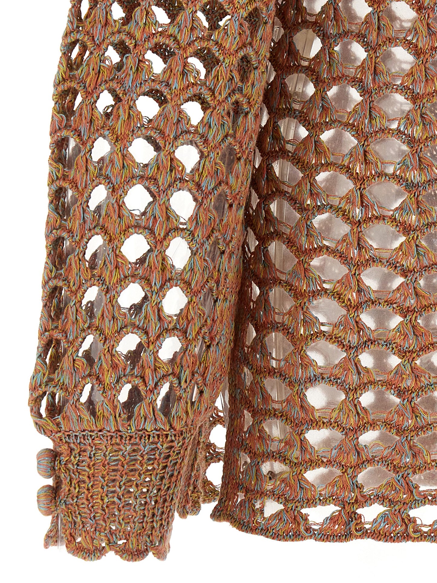 Valentino Garavani Multicolor Linen Cardigan - Women's M