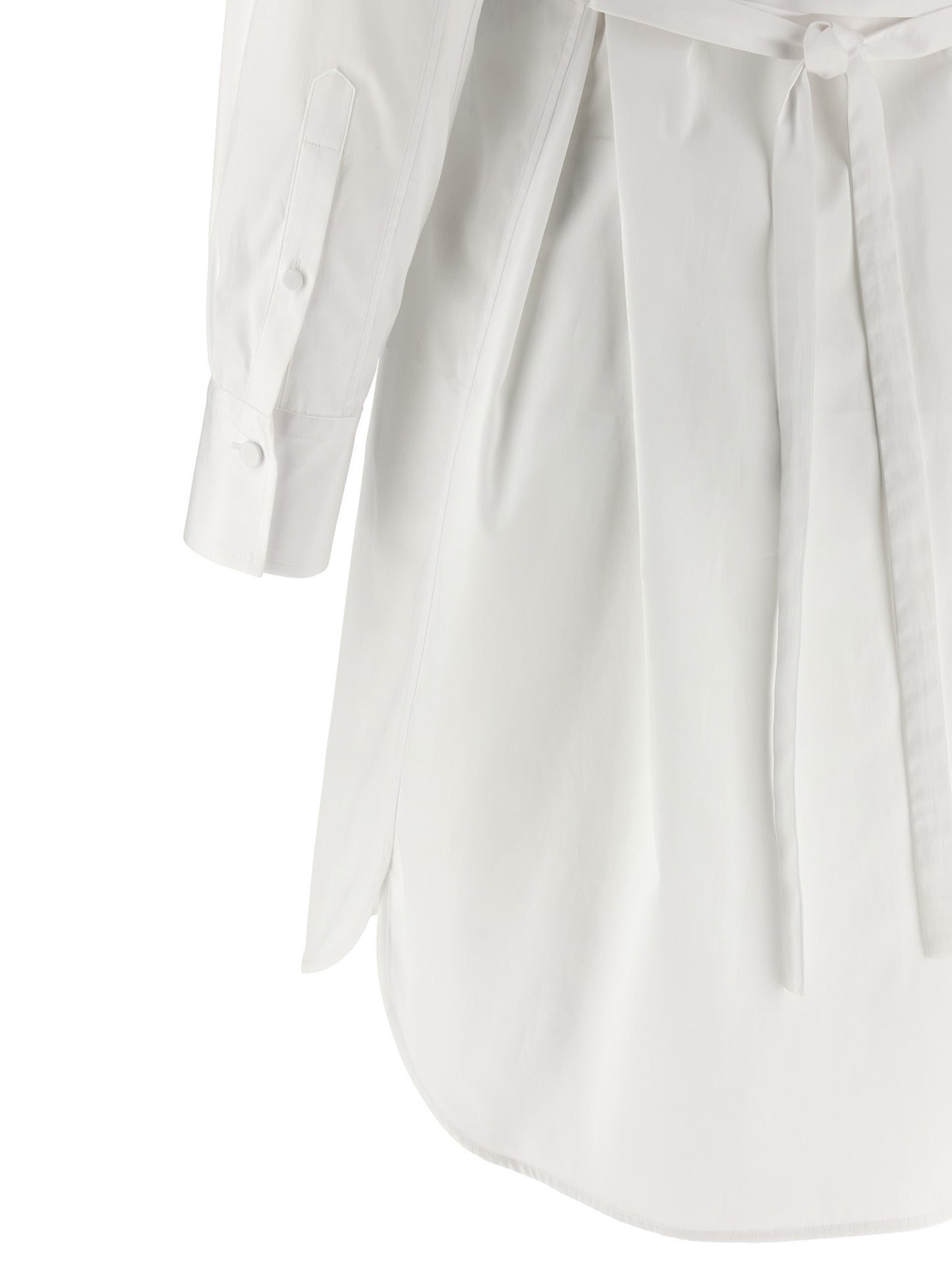 Alexander McQueen White Cotton Chemisier Midi Dress