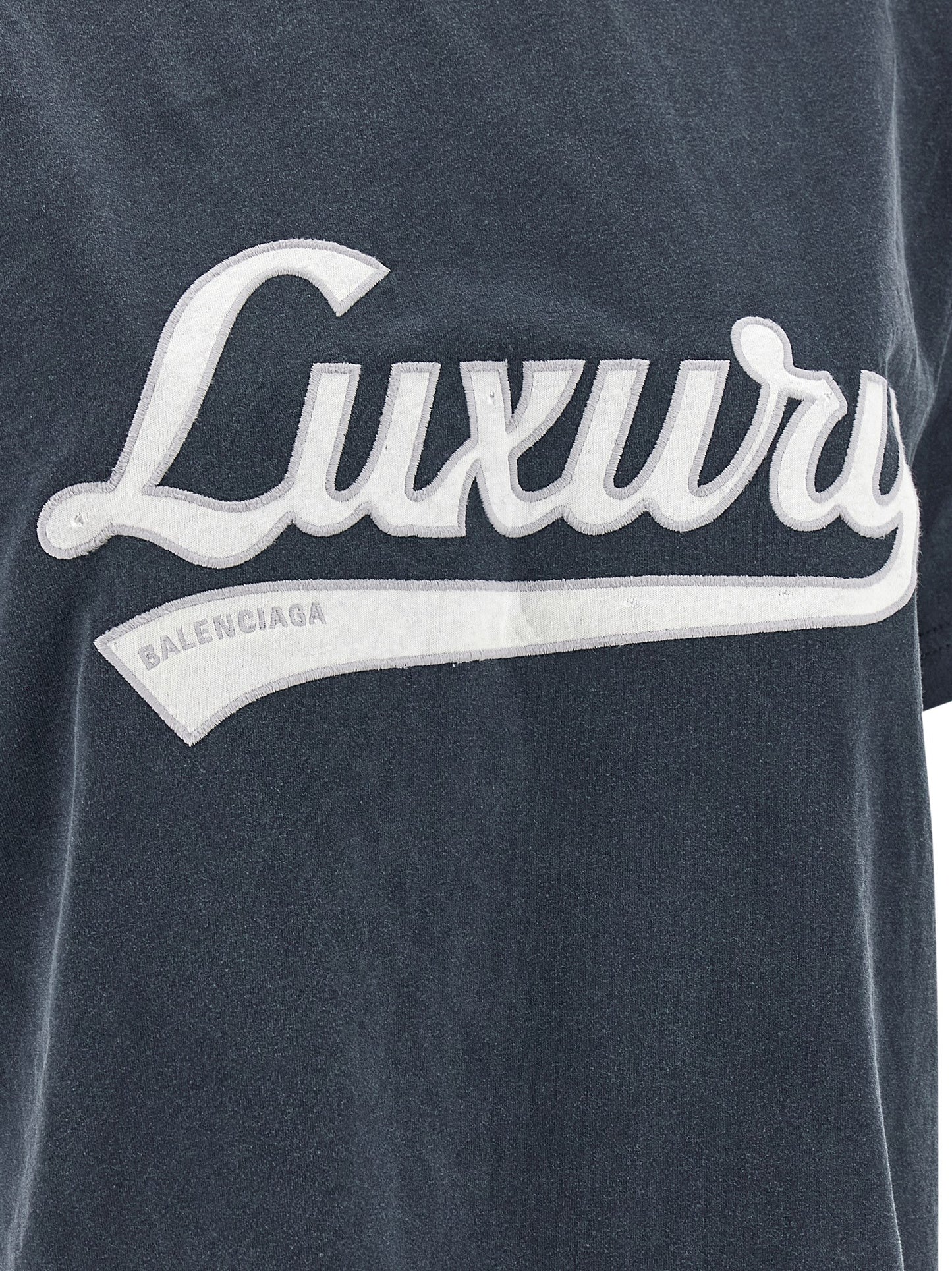 Balenciaga Blue Cotton Sportswear T-Shirt