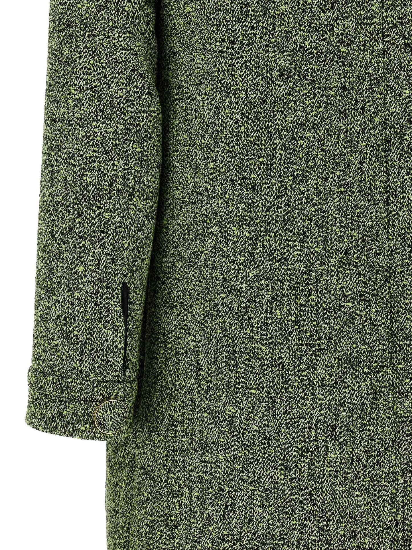 Gucci Bicolor Cotton Short Dress in Green