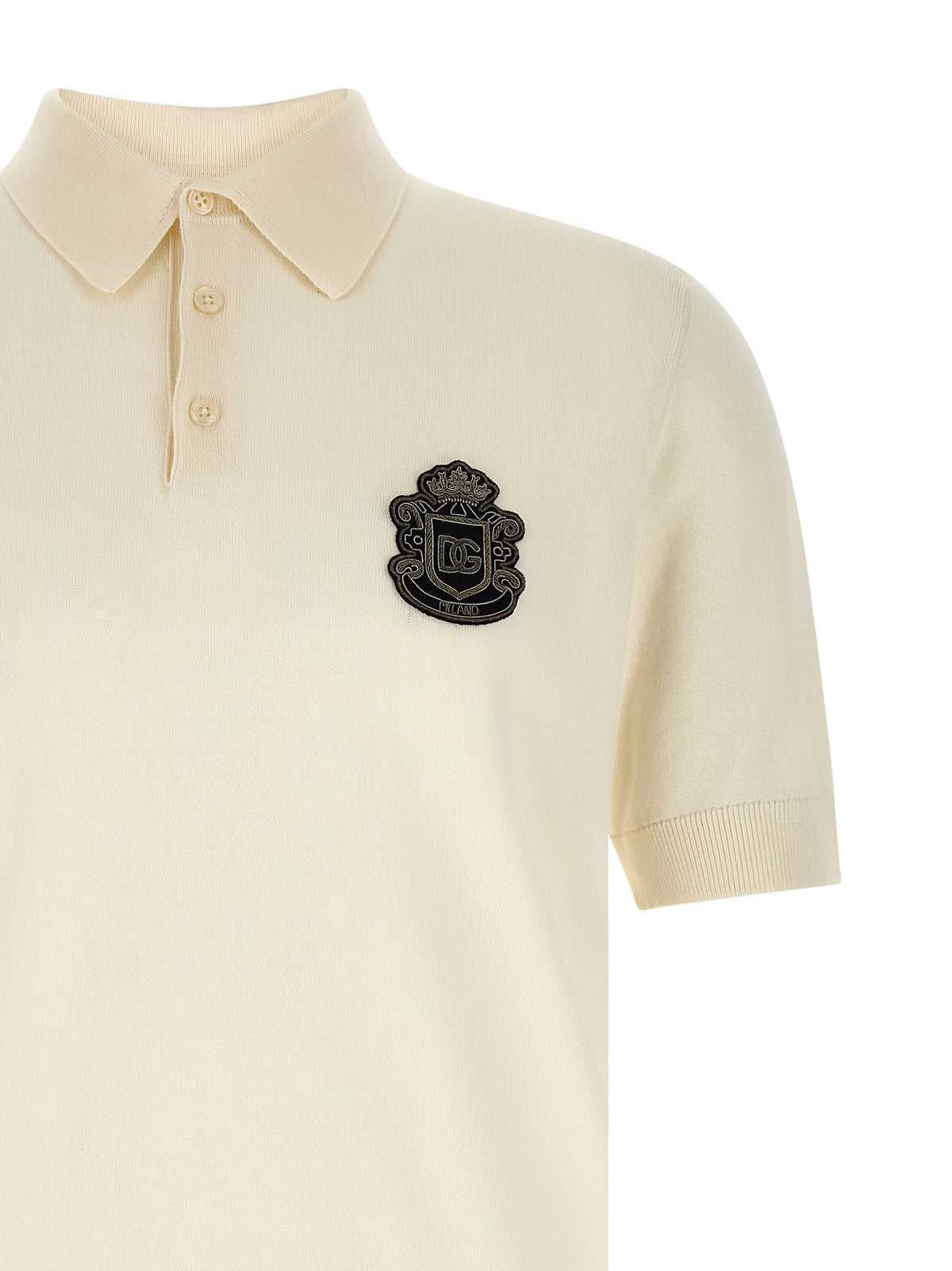 Dolce & Gabbana White Cotton Polo Shirt - XXL