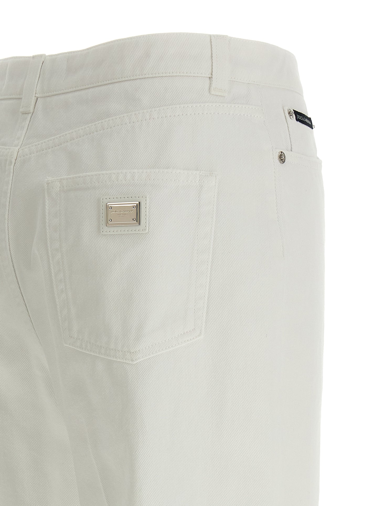 Dolce & Gabbana White Cotton Flared Jeans for Women
