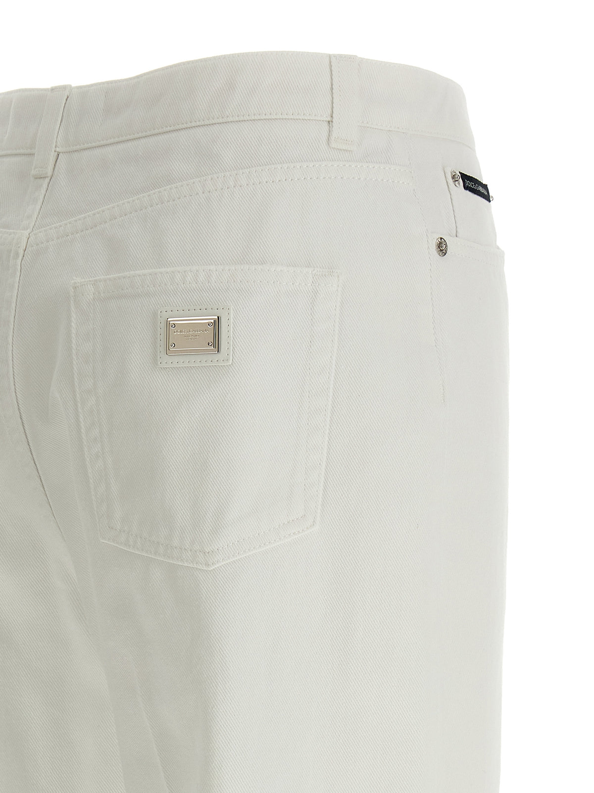 Dolce & Gabbana White Cotton Flared Jeans for Women
