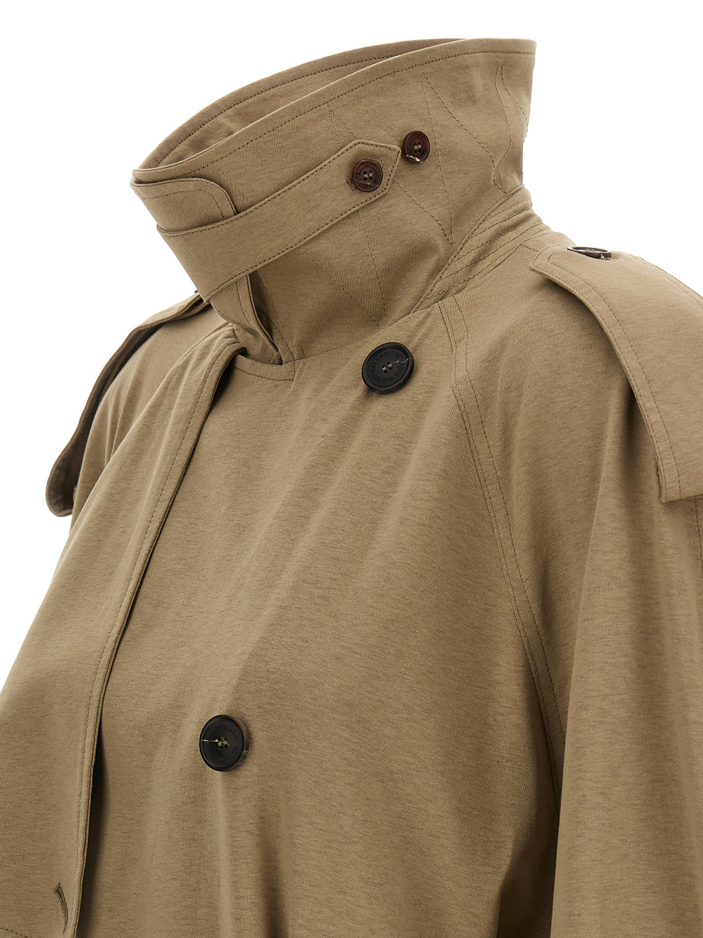 Balenciaga Beige Cotton Trench Coat