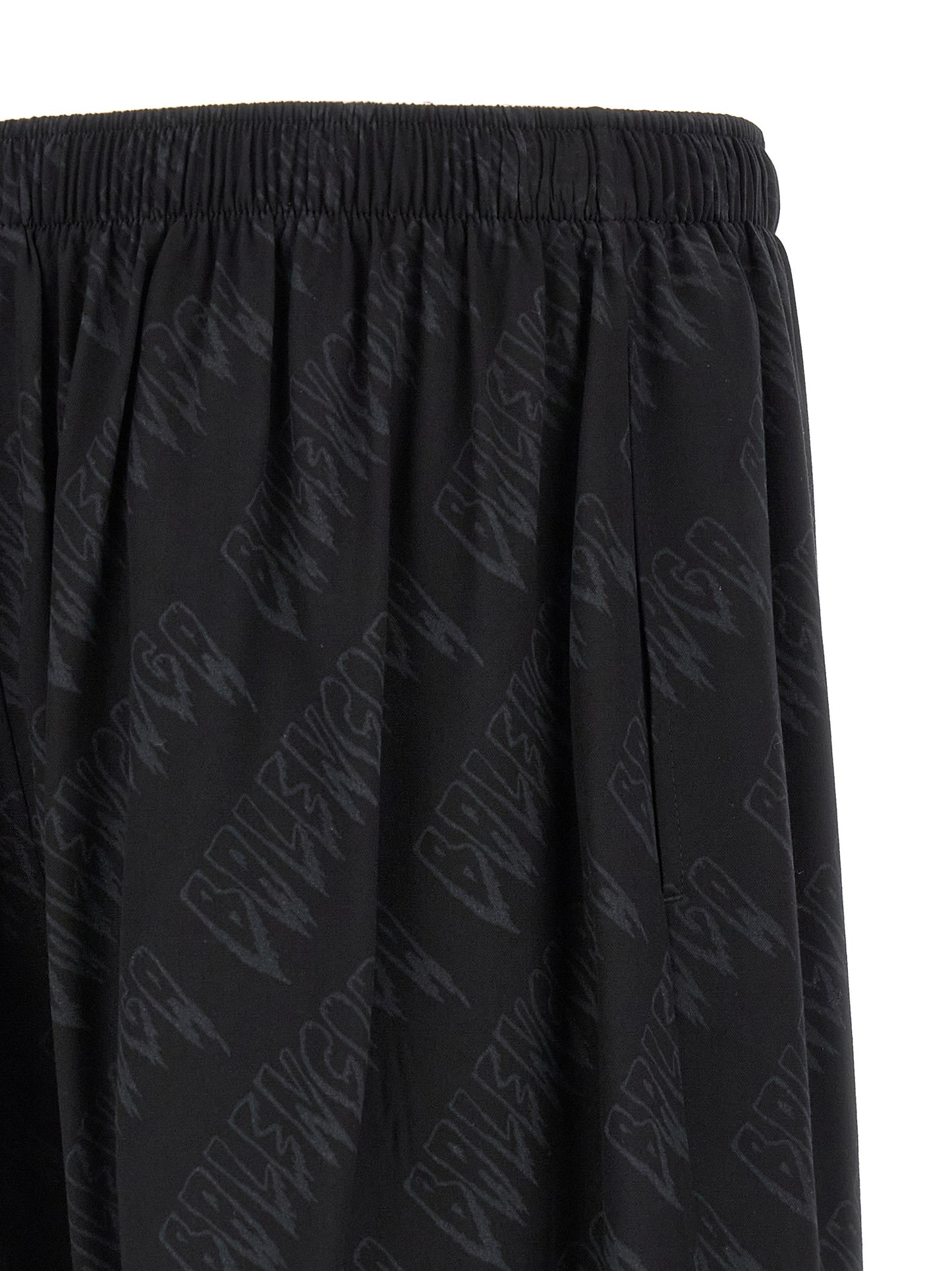Balenciaga Black Fluid Viscose Bermuda Shorts