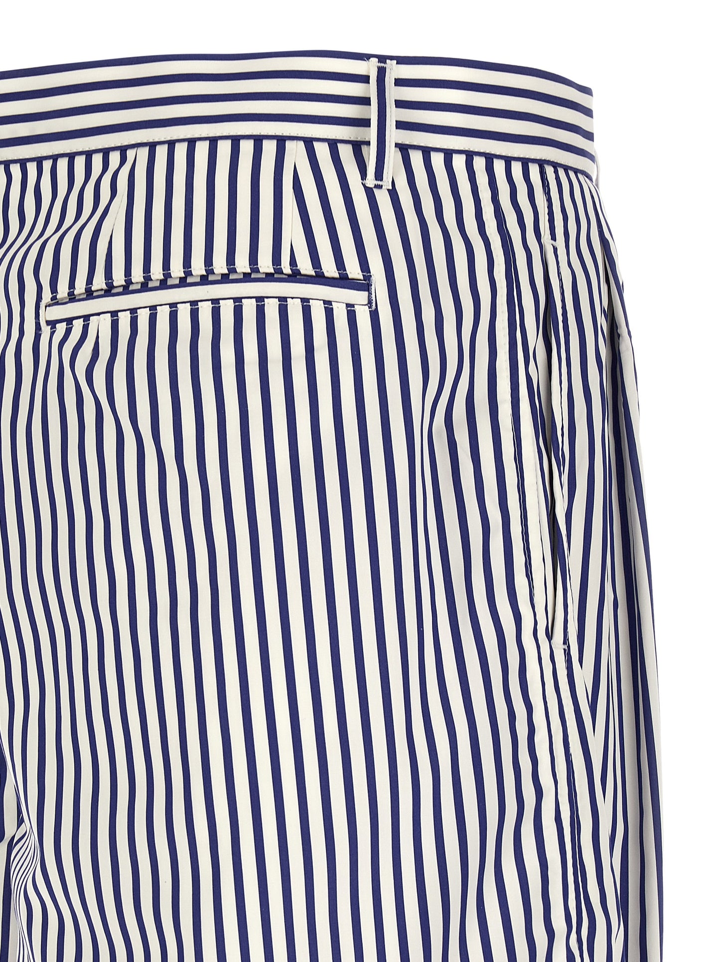 Comme des Garçons Blue Cotton Poplin Bermuda Shorts