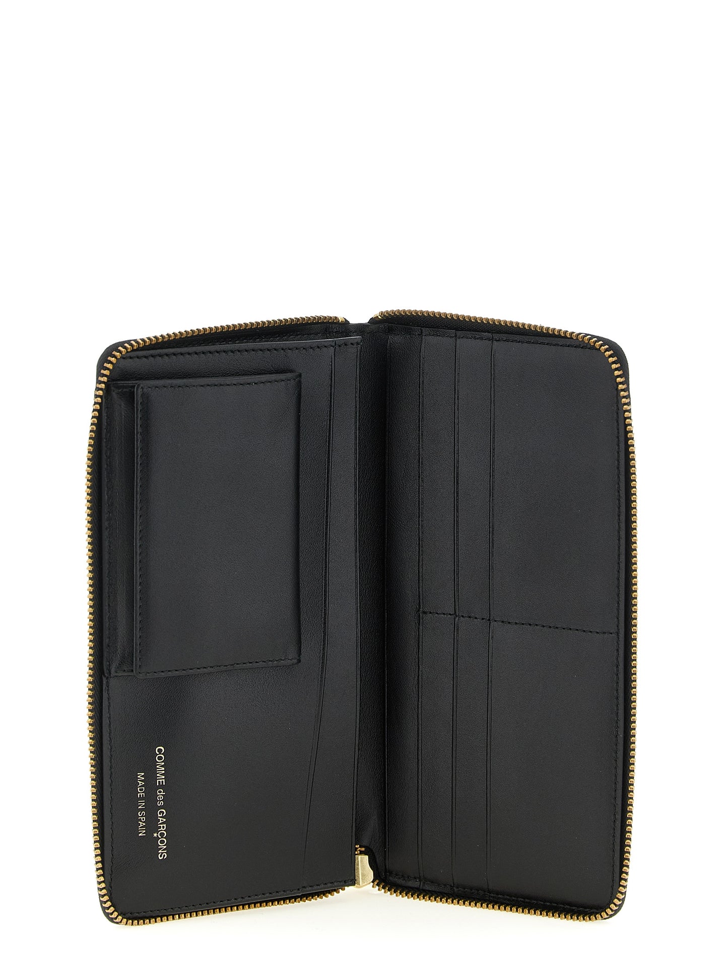 Comme Des Garçons Bicolor Calfskin Wallet in Black and White Polka Dots