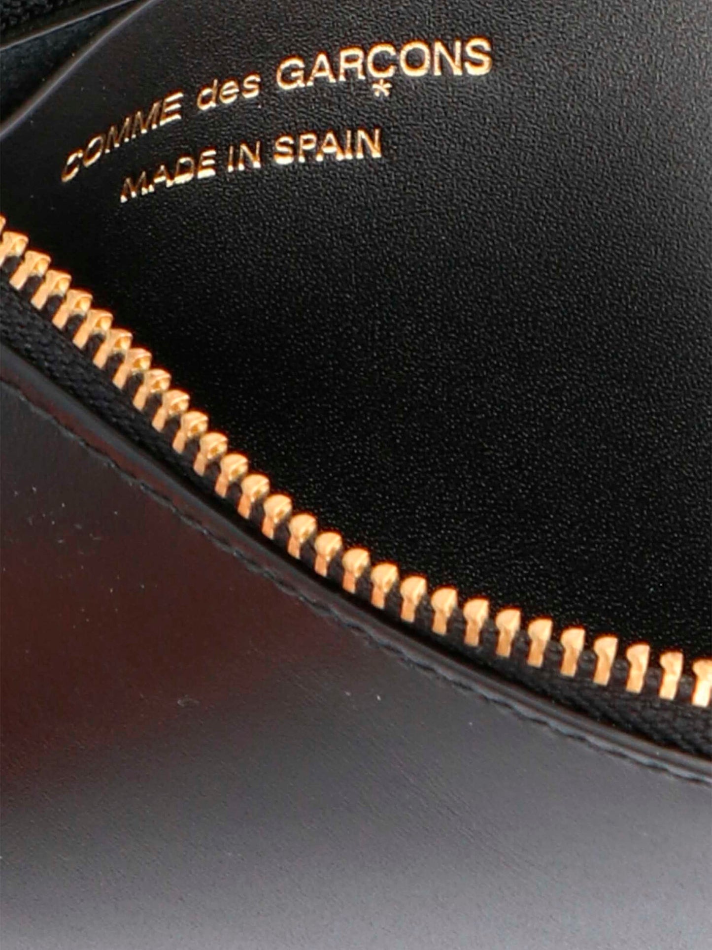 Comme des Garçons Black Calfskin Zip-Around Wallet