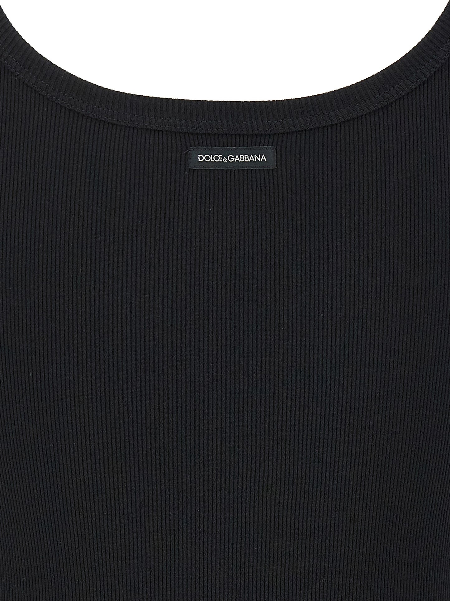 Dolce & Gabbana Black Cotton Tank Top for Women