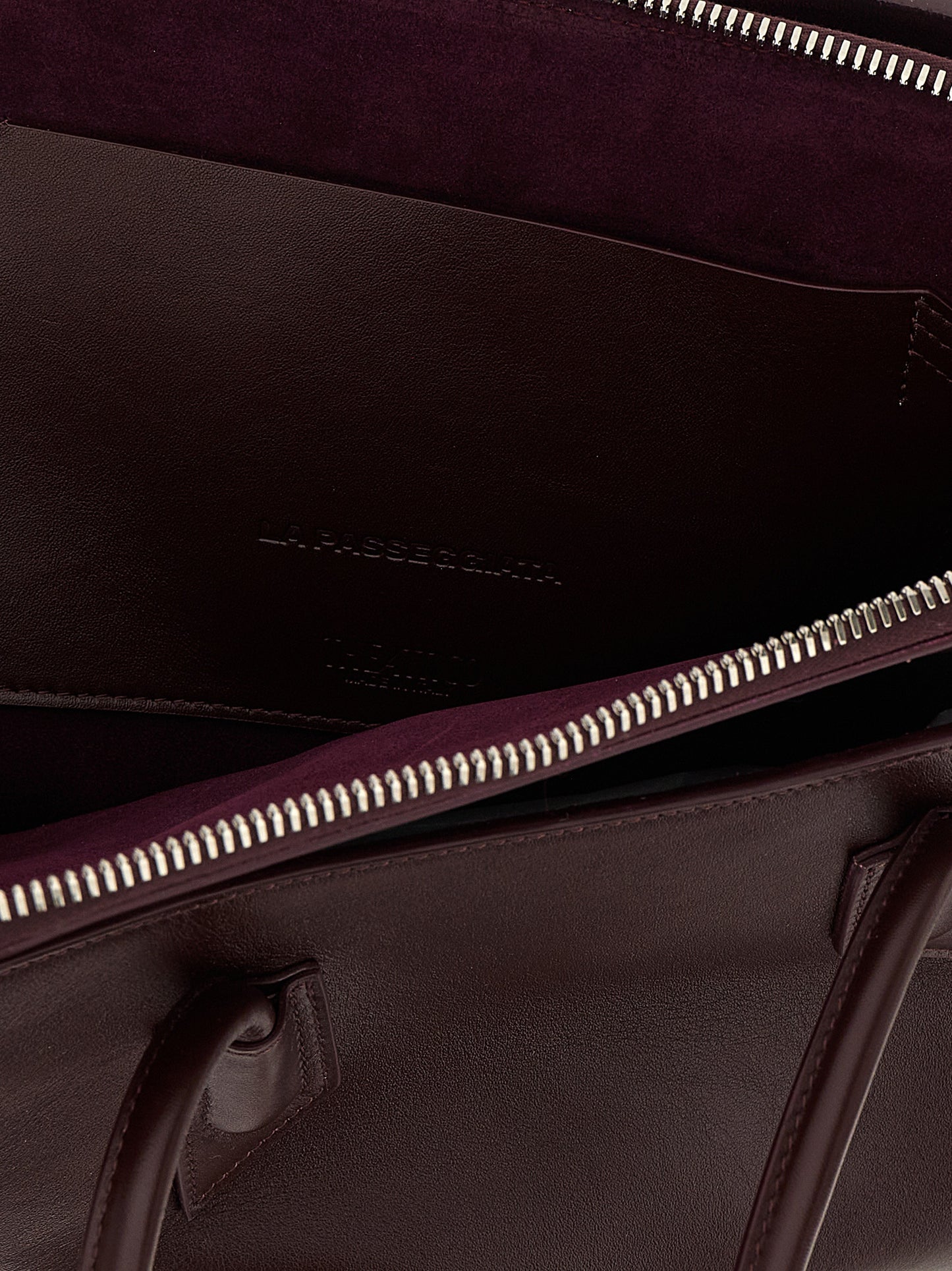 The Attico Purple Calfskin Shoulder Bag - La Passeggiata Medium