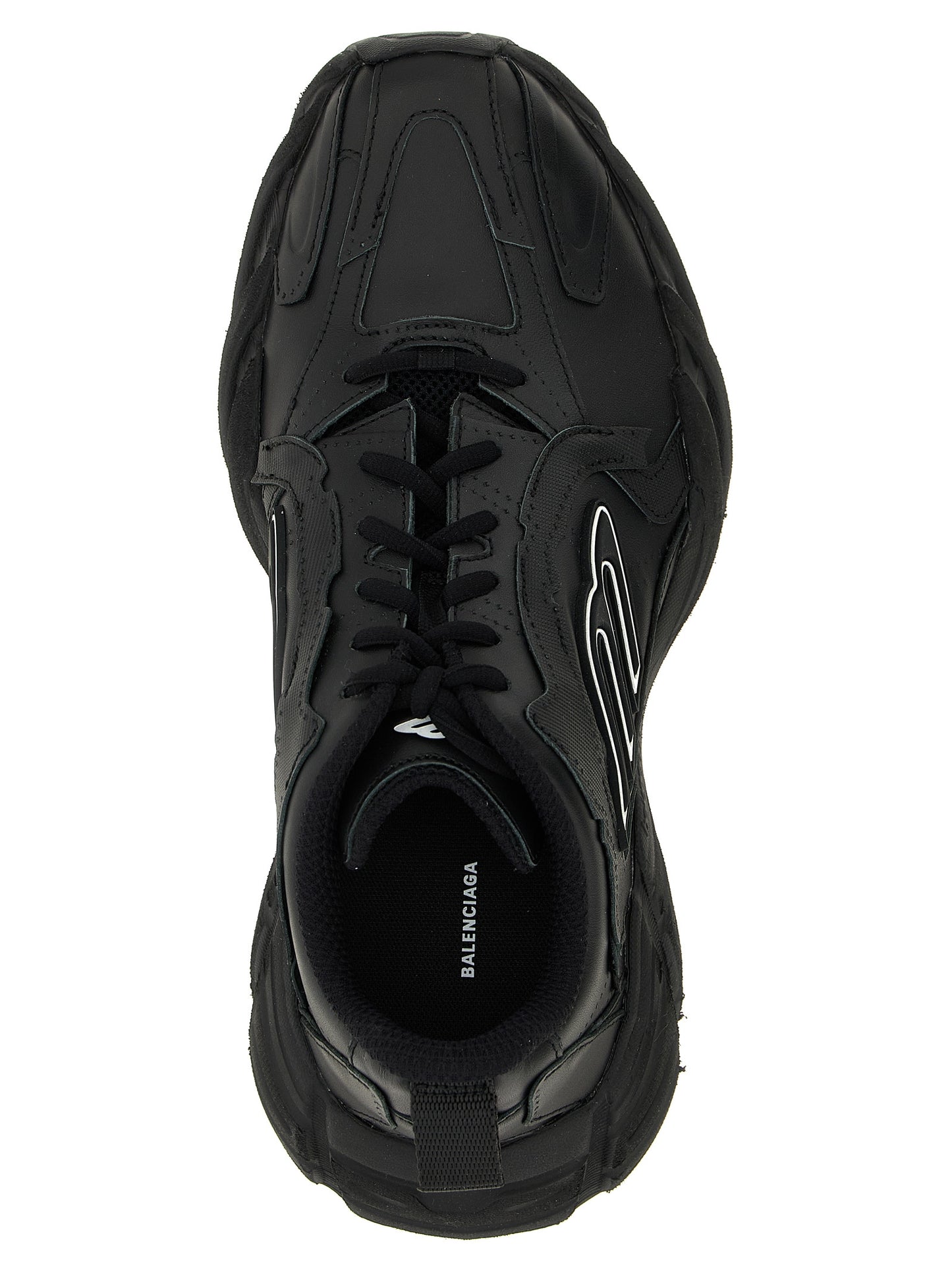 Balenciaga Black Calfskin Athletic Sneakers - Monday Model
