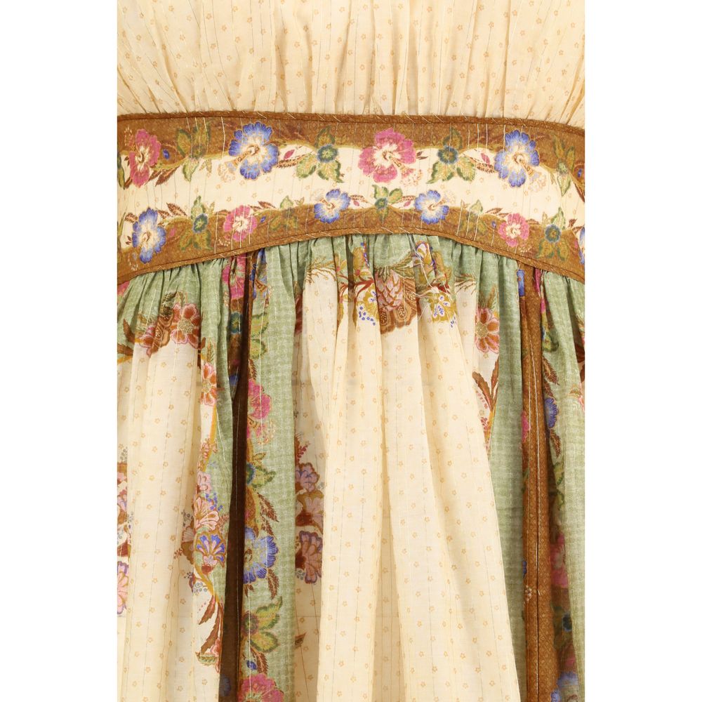 Zimmermann Indra Multicolor Cotton-Silk Blend Maxi Dress