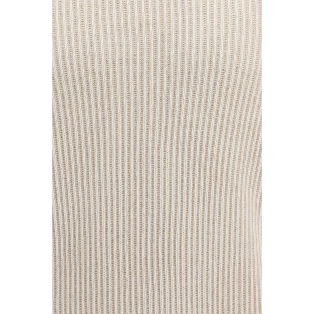 Brunello Cucinelli Beige Cashmere Turtleneck Jumper