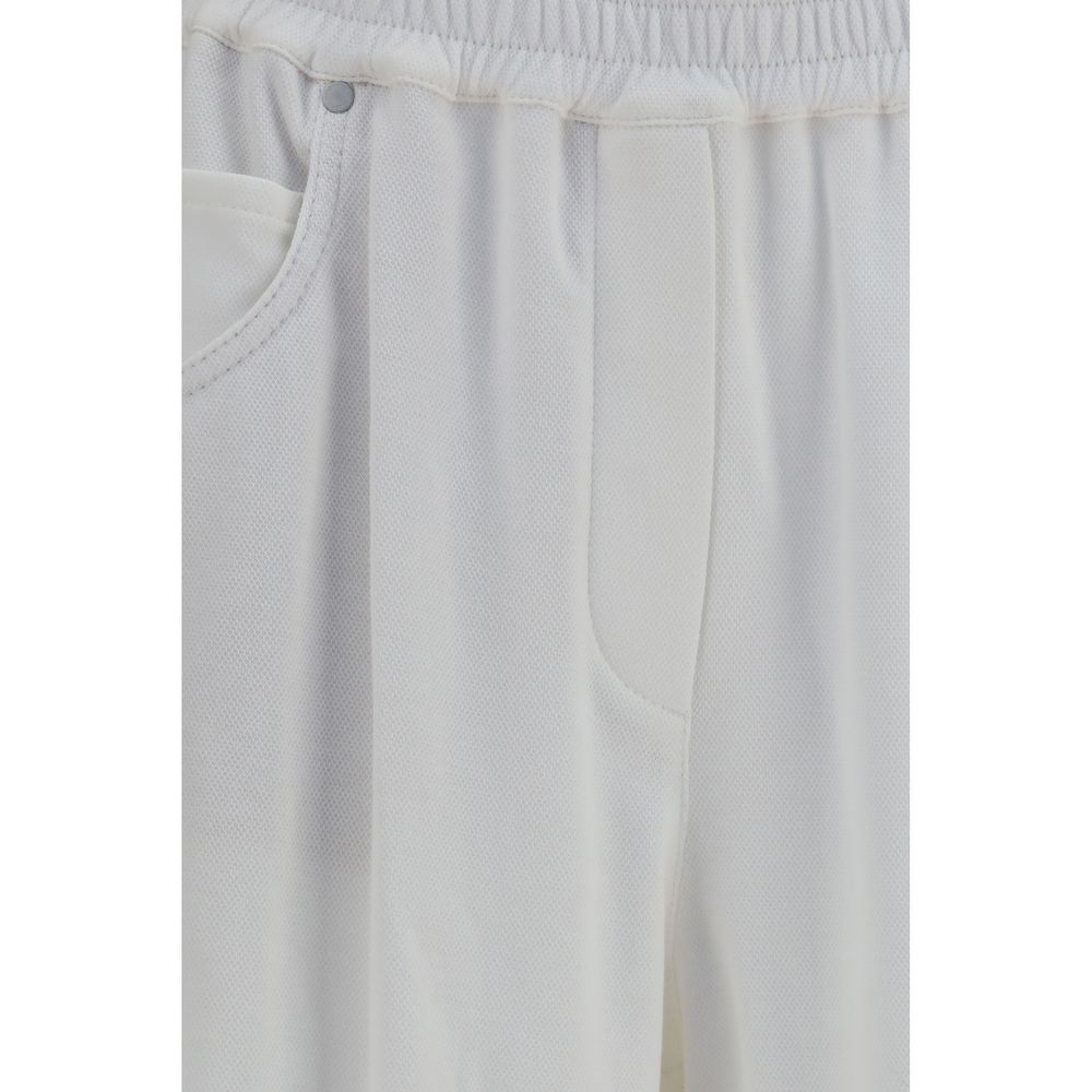 Brunello Cucinelli White Cotton Piqué Shorts for Women