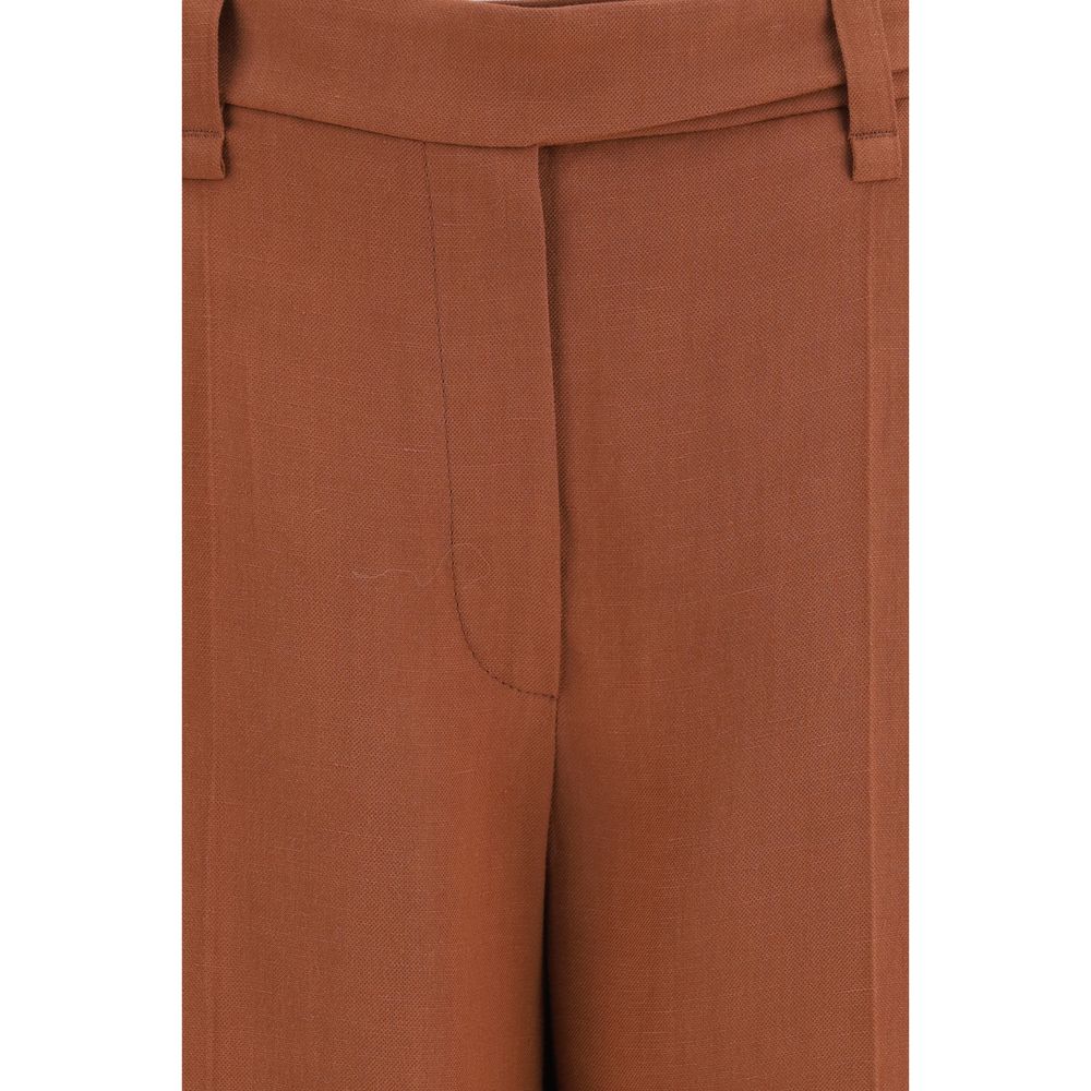 Brunello Cucinelli Brown Cigarette Pants for Women