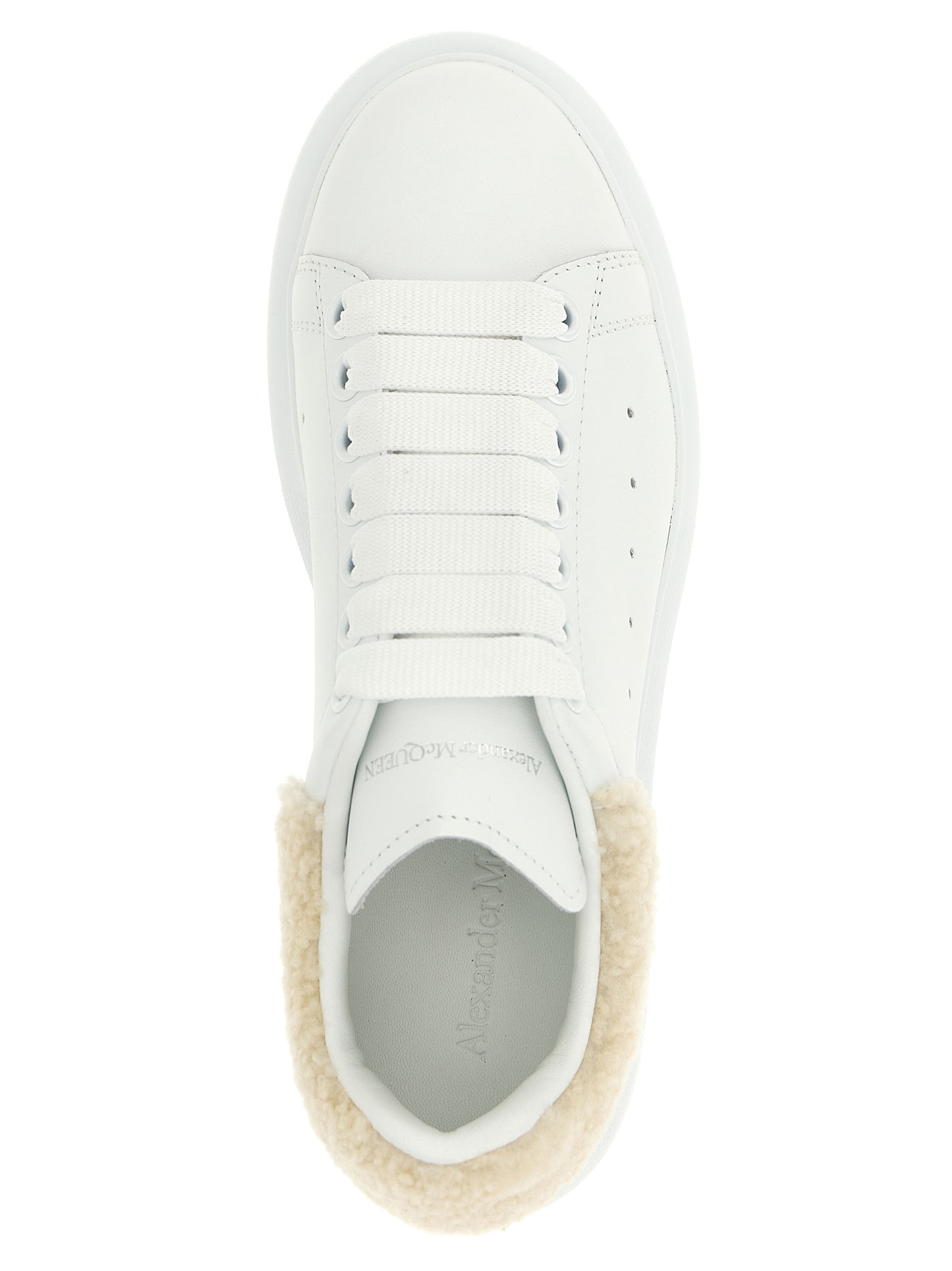 Alexander McQueen Beige Calfskin Chunky Sneakers ‘Larry’