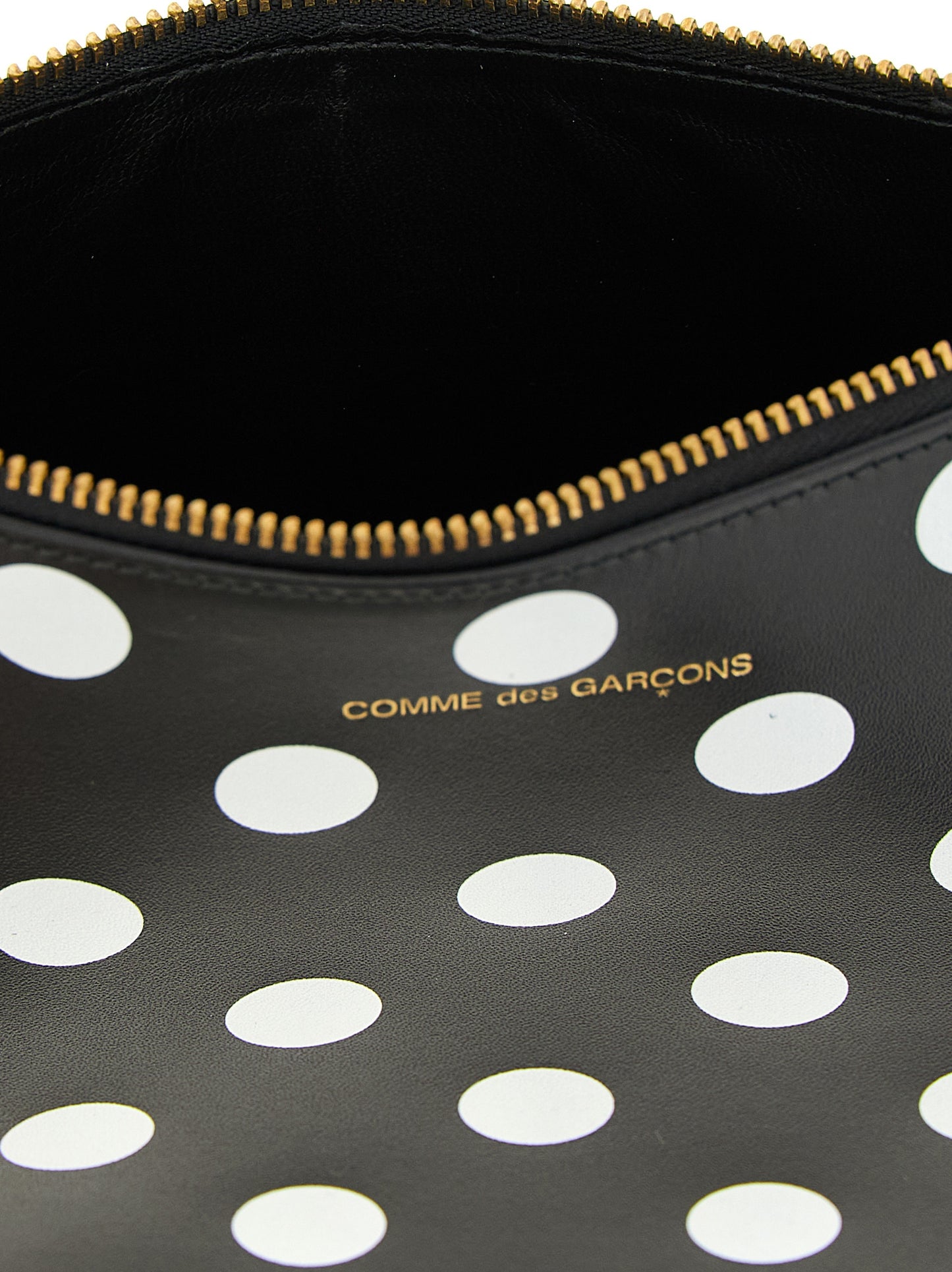 Comme Des Garçons Bicolor Cowhide Cardholder - White/Black Polka Dot