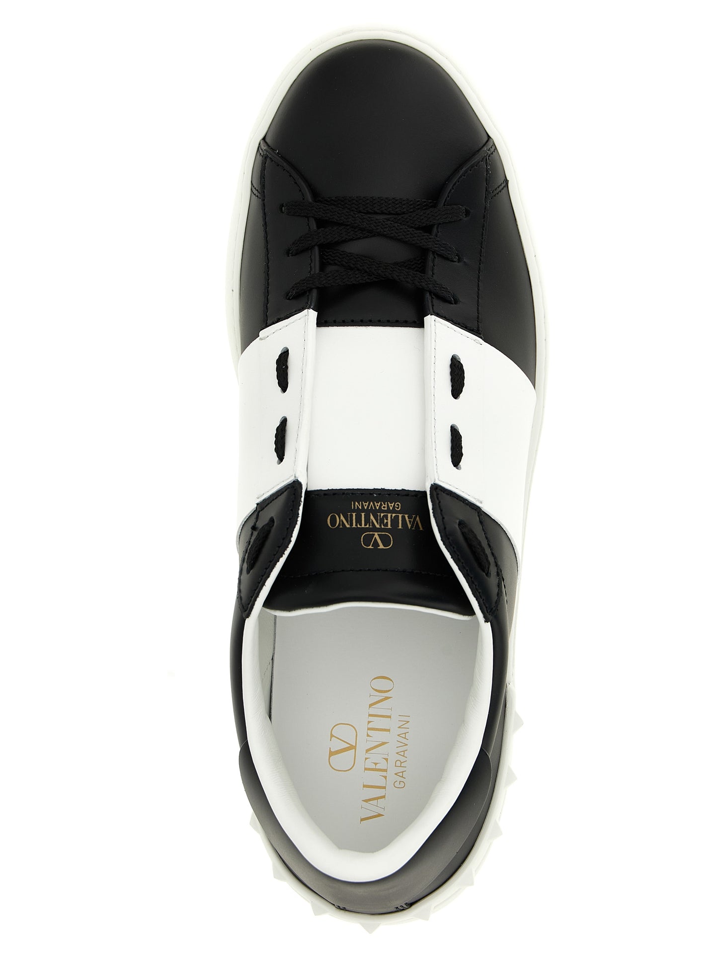 Valentino Garavani Bicolor Calfskin Open Sneakers