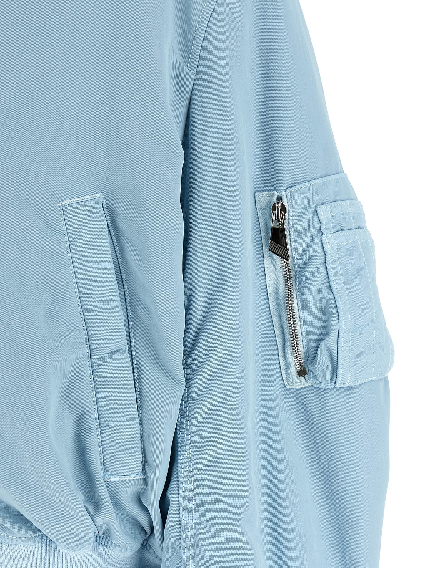The Attico Blue Polyamide Bomber Jacket