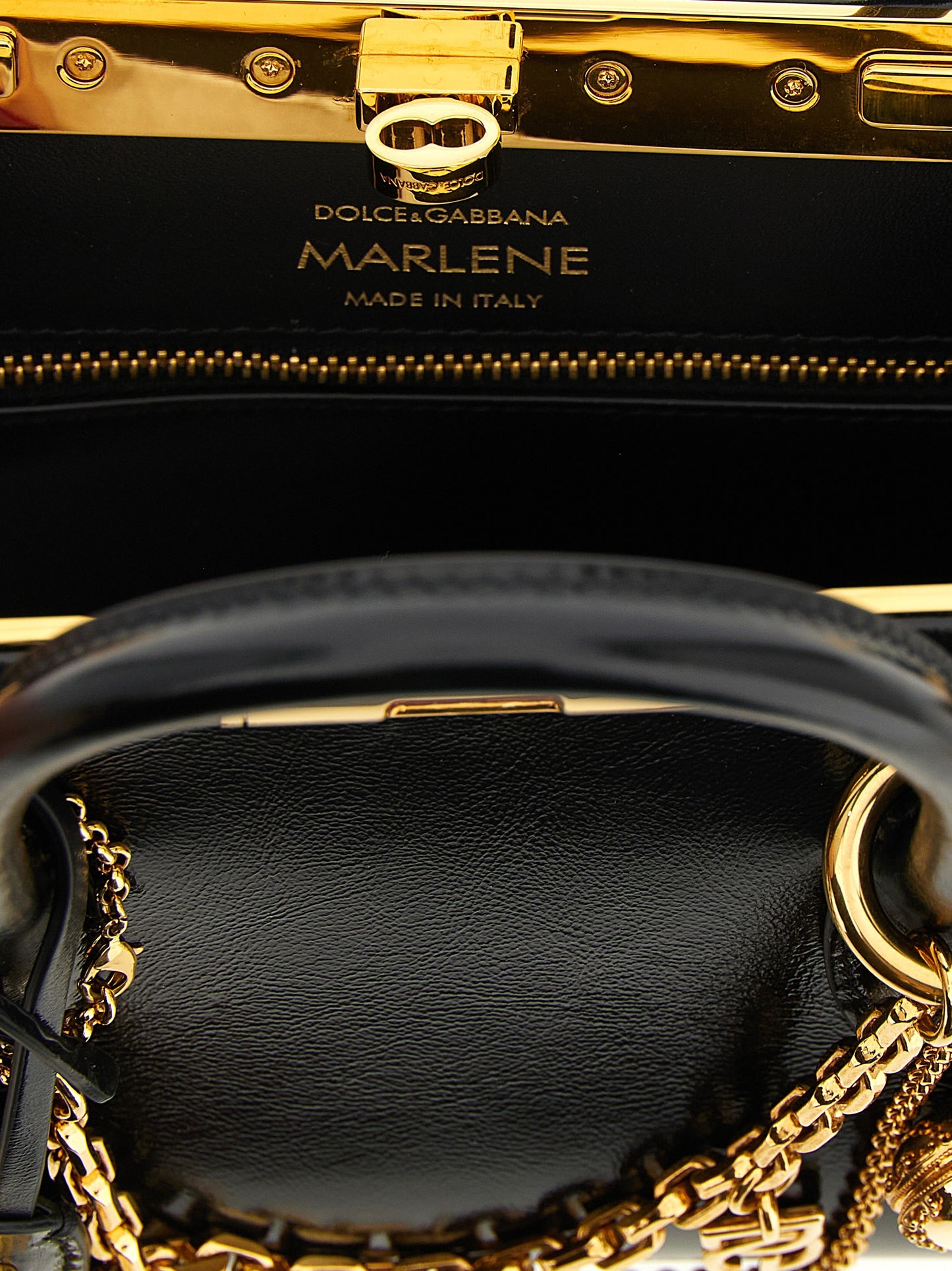 Dolce & Gabbana Black Calfskin Handbag - Marlene Mini