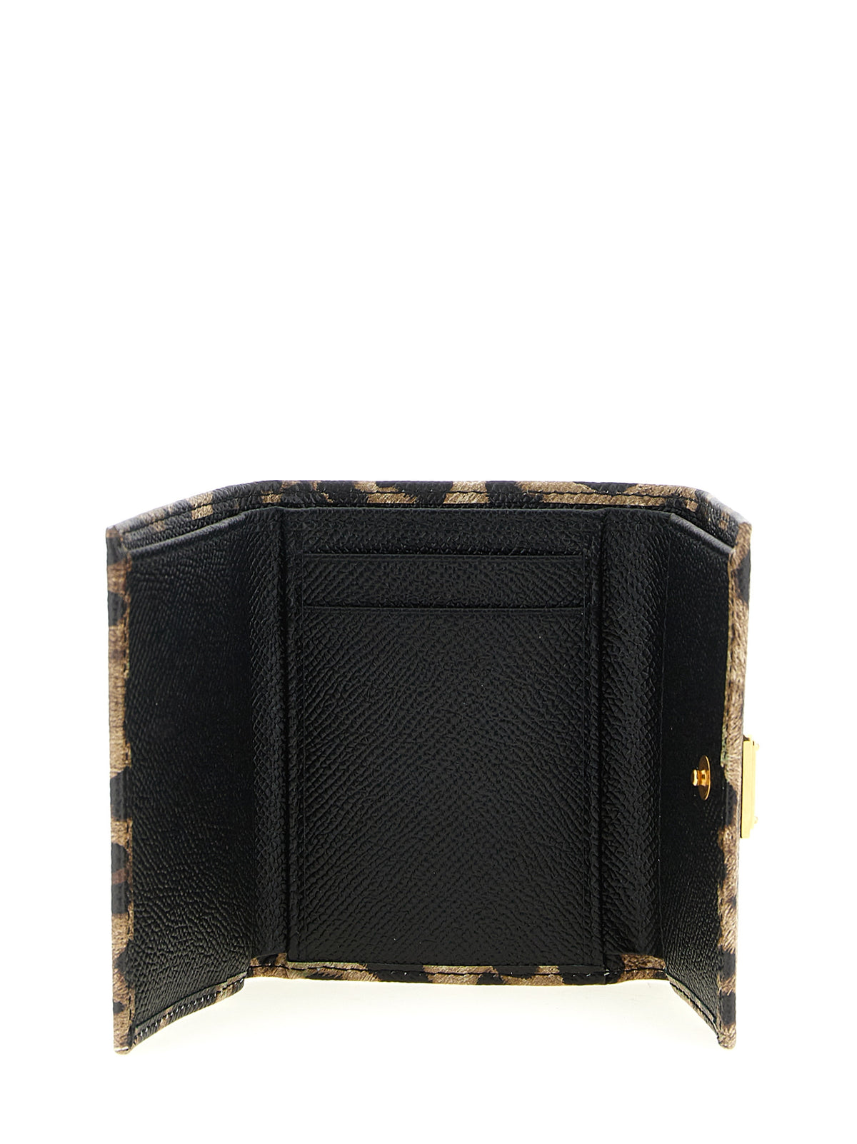 Dolce & Gabbana Leopard Print Calfskin Cardholder