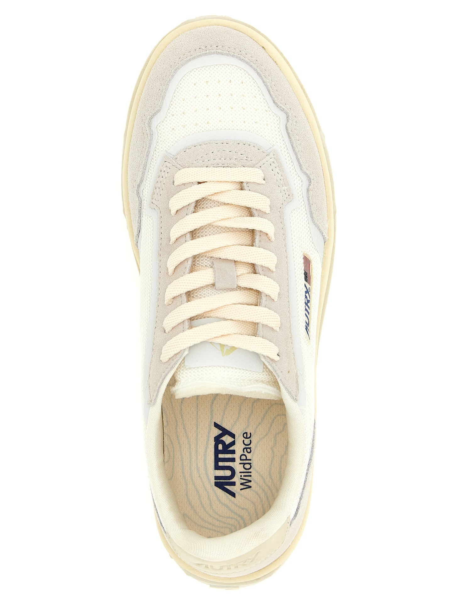 Autry Gray Cotton Low Top Sneakers