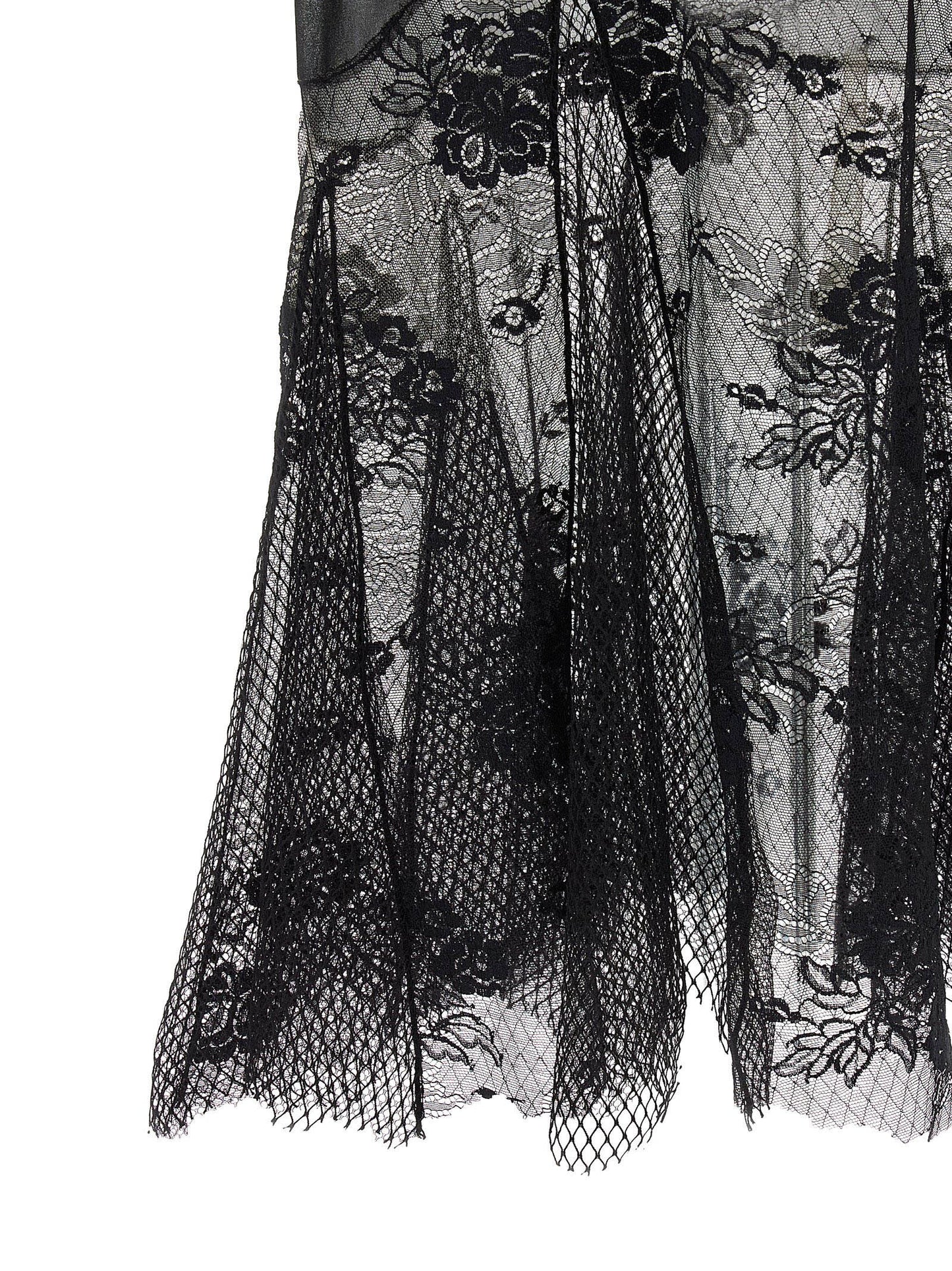 The Attico Black Cotton Midi Dress