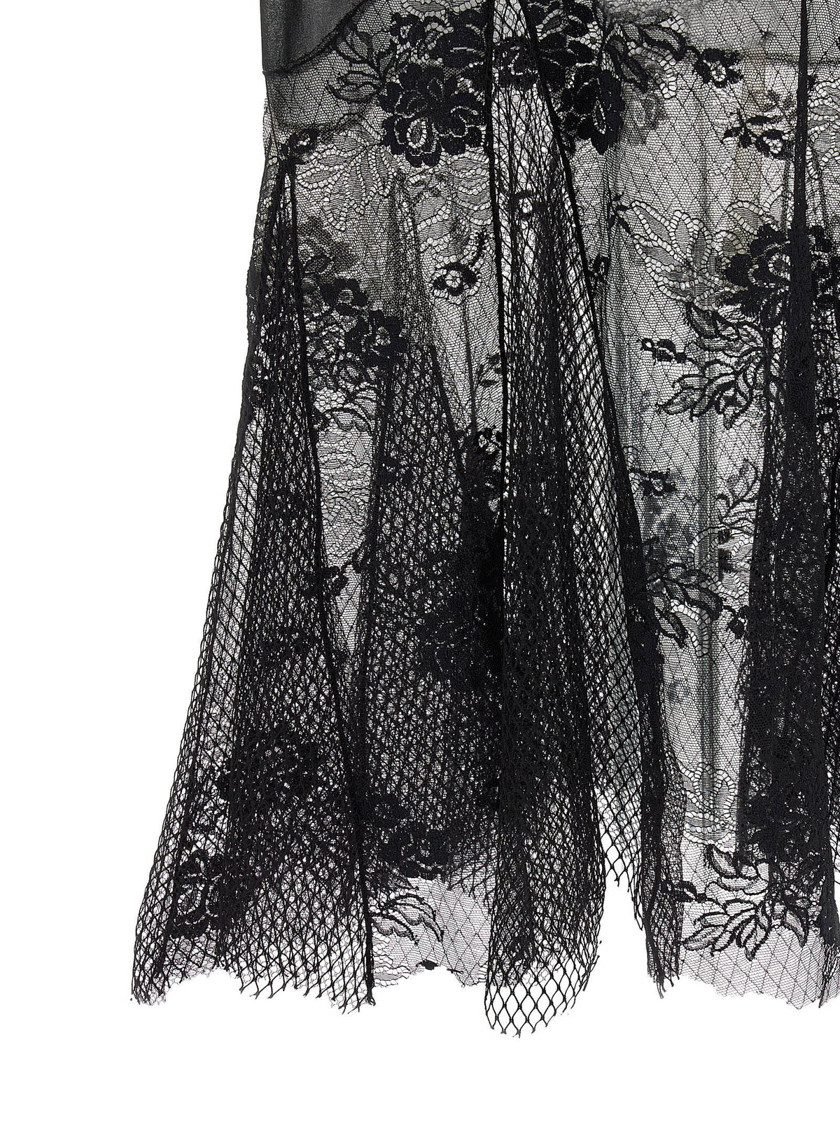 The Attico Black Cotton Midi Dress