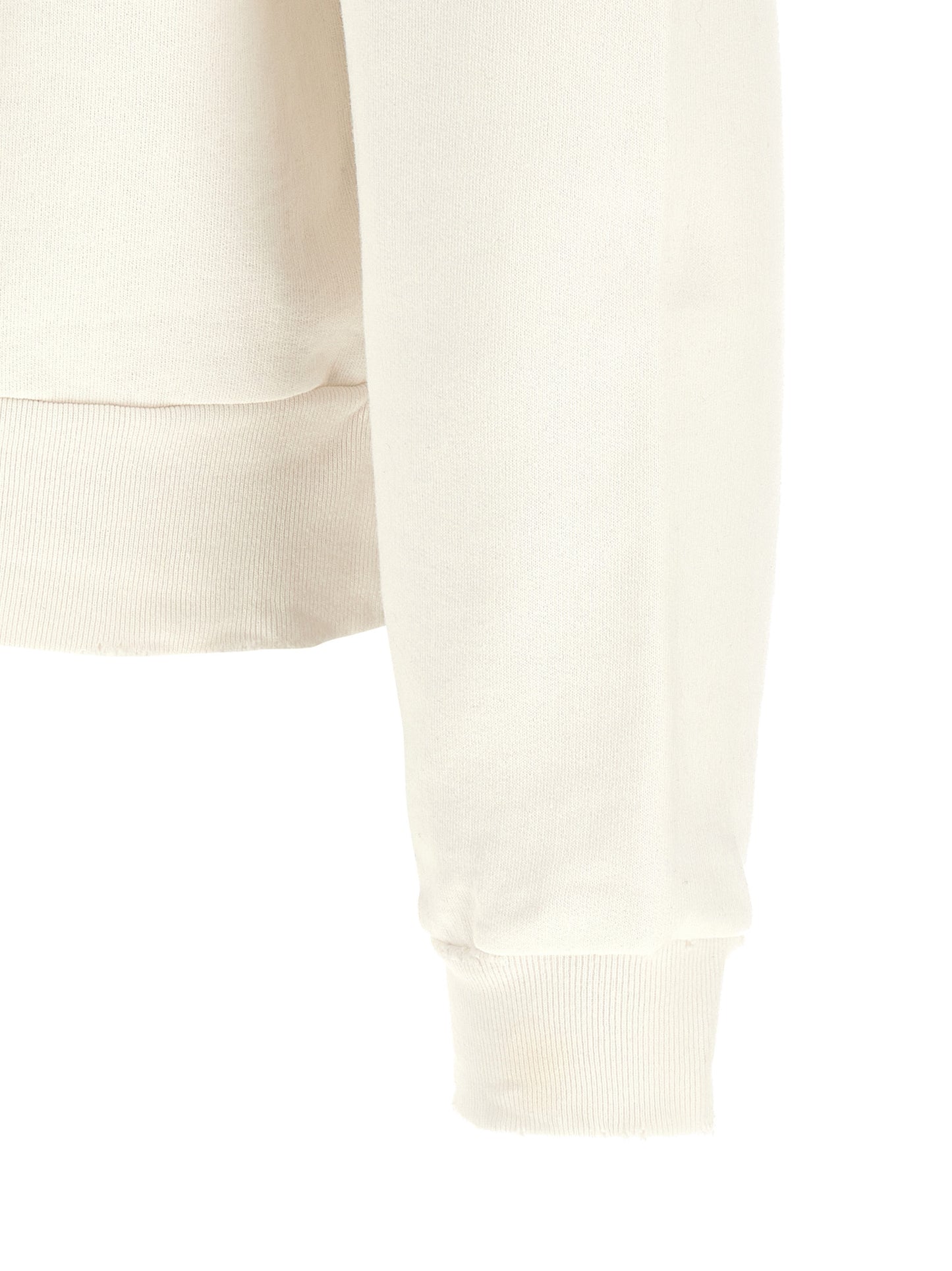 Balenciaga White Cotton Sweatshirt - Salon De Couture Print