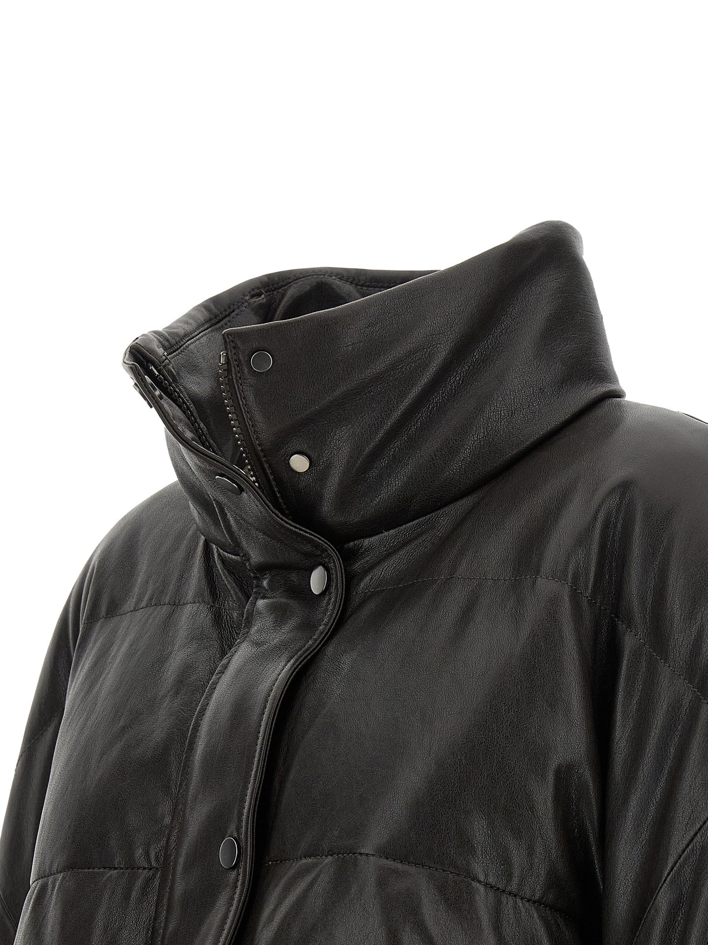 Brunello Cucinelli Brown Lamb Leather Jacket