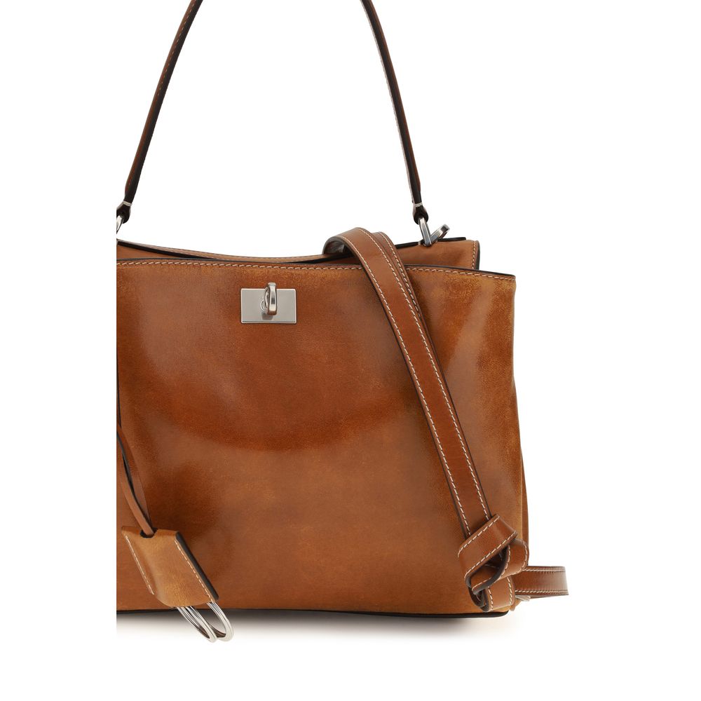 Balenciaga Brown Lamb Leather Small Rodeo Handbag