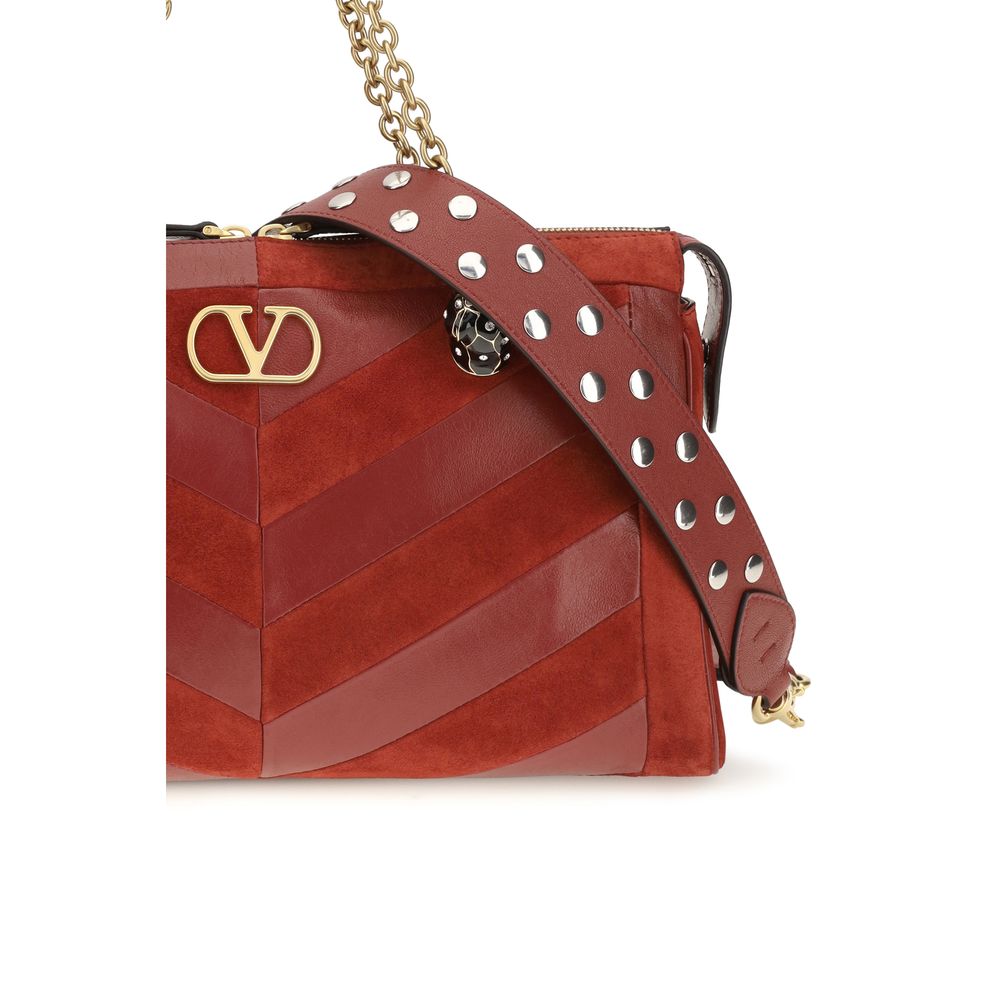 Valentino Garavani Multicolor Calf Leather Panthea Medium Shoulder Bag